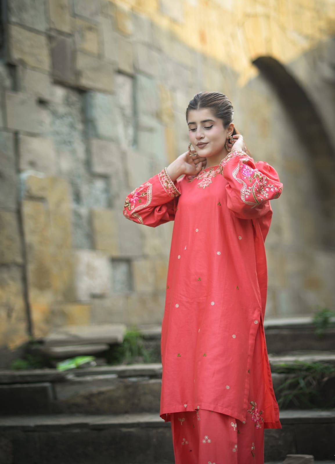 Tehzeeb Libas ZEHRA CORAL ELEGANCE Women 2pcs