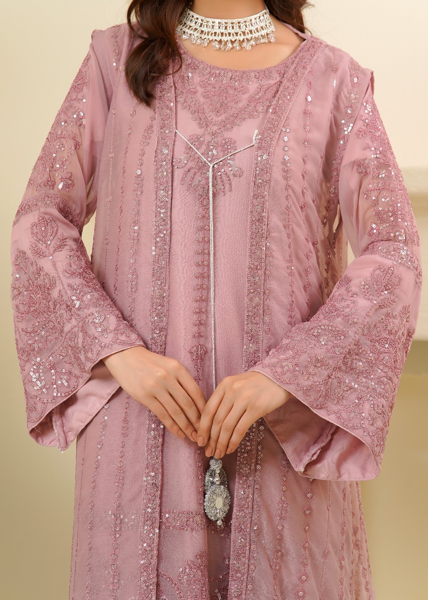 Rangoon Clothing Nameera Pastel Pink Women 4pcs