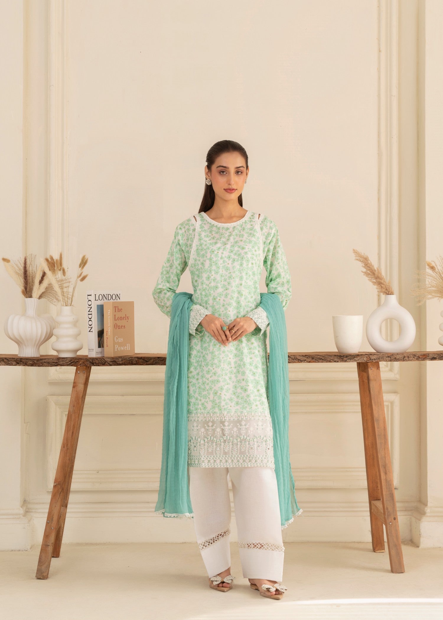 Pehnawa Basics AQUA WHITE Women 3pcs