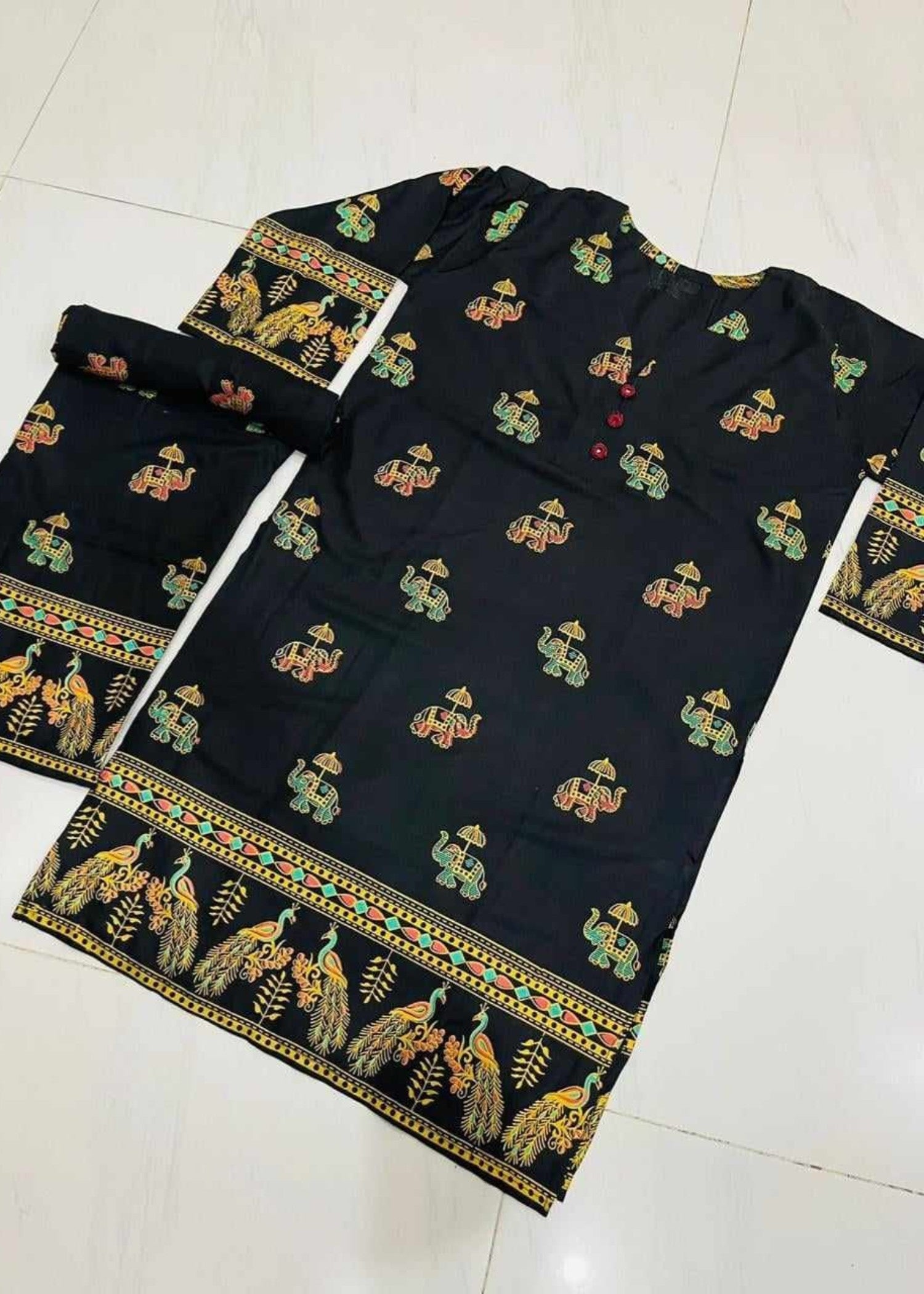 Anabya Garments BLACK ELE Women 2pcs