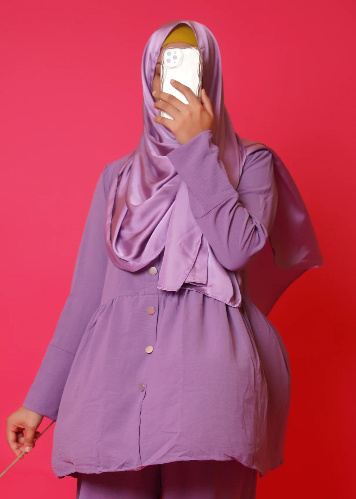 Al Rubab Collection Iris Frock Style Co Ord Set Mauve Women 2pcs