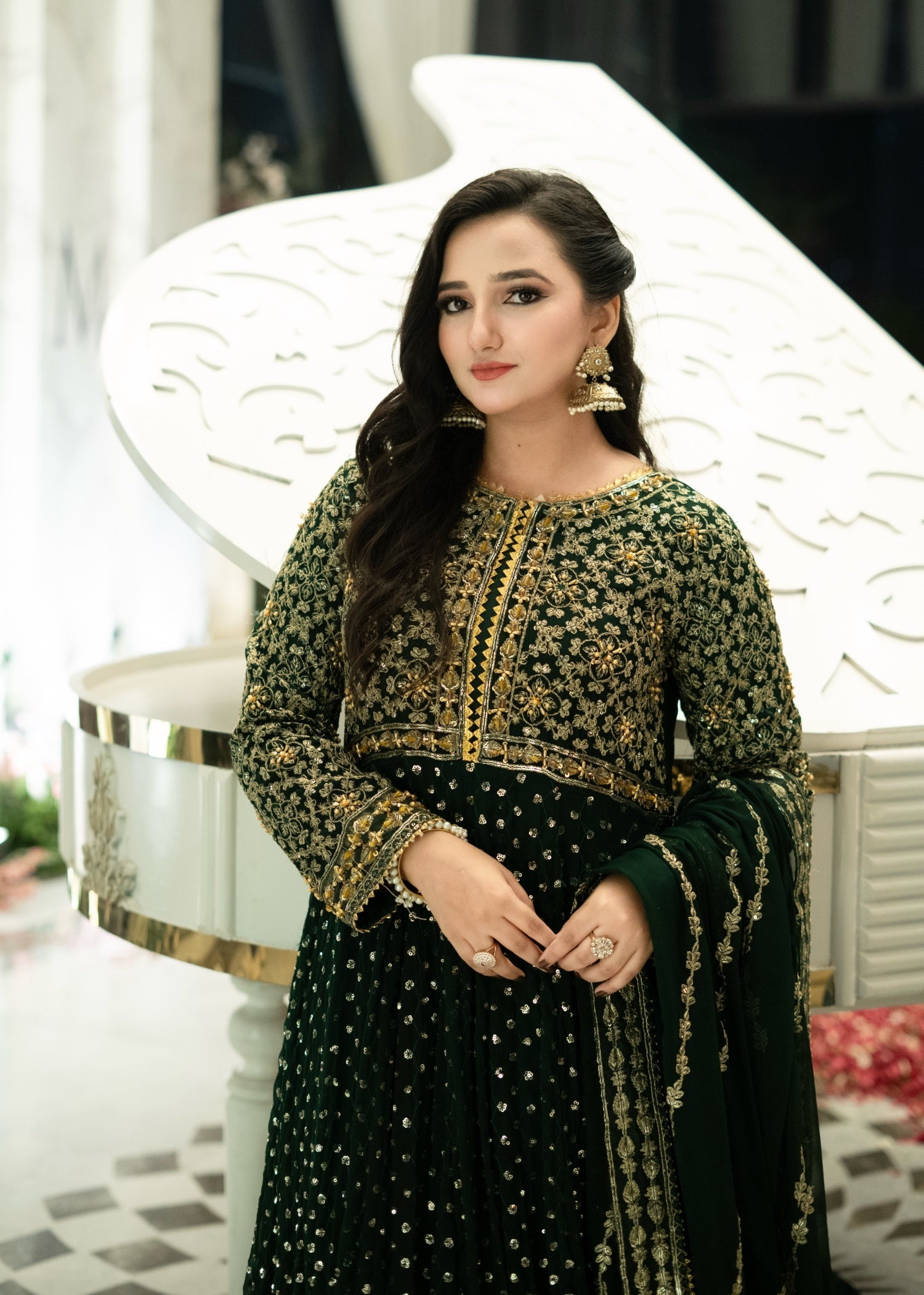 Suits By Sadia IMAAN GREEN CHIFFON MAXI Women 3pcs