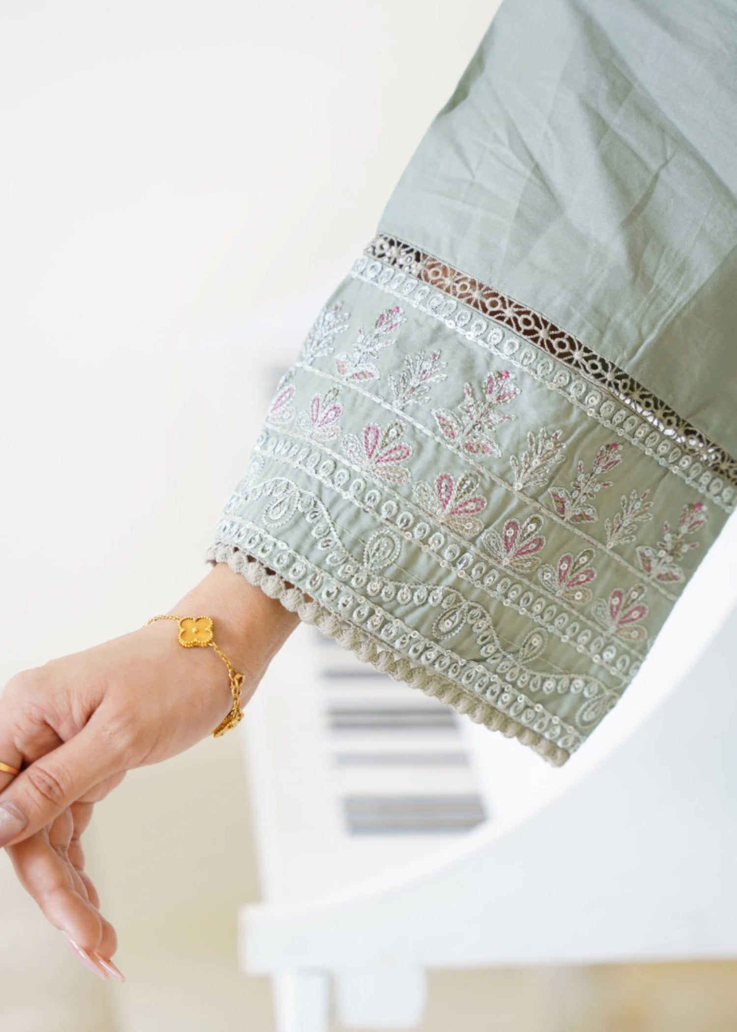 The Turkish Wear Lajwanti Pastel Green Women 2pcs