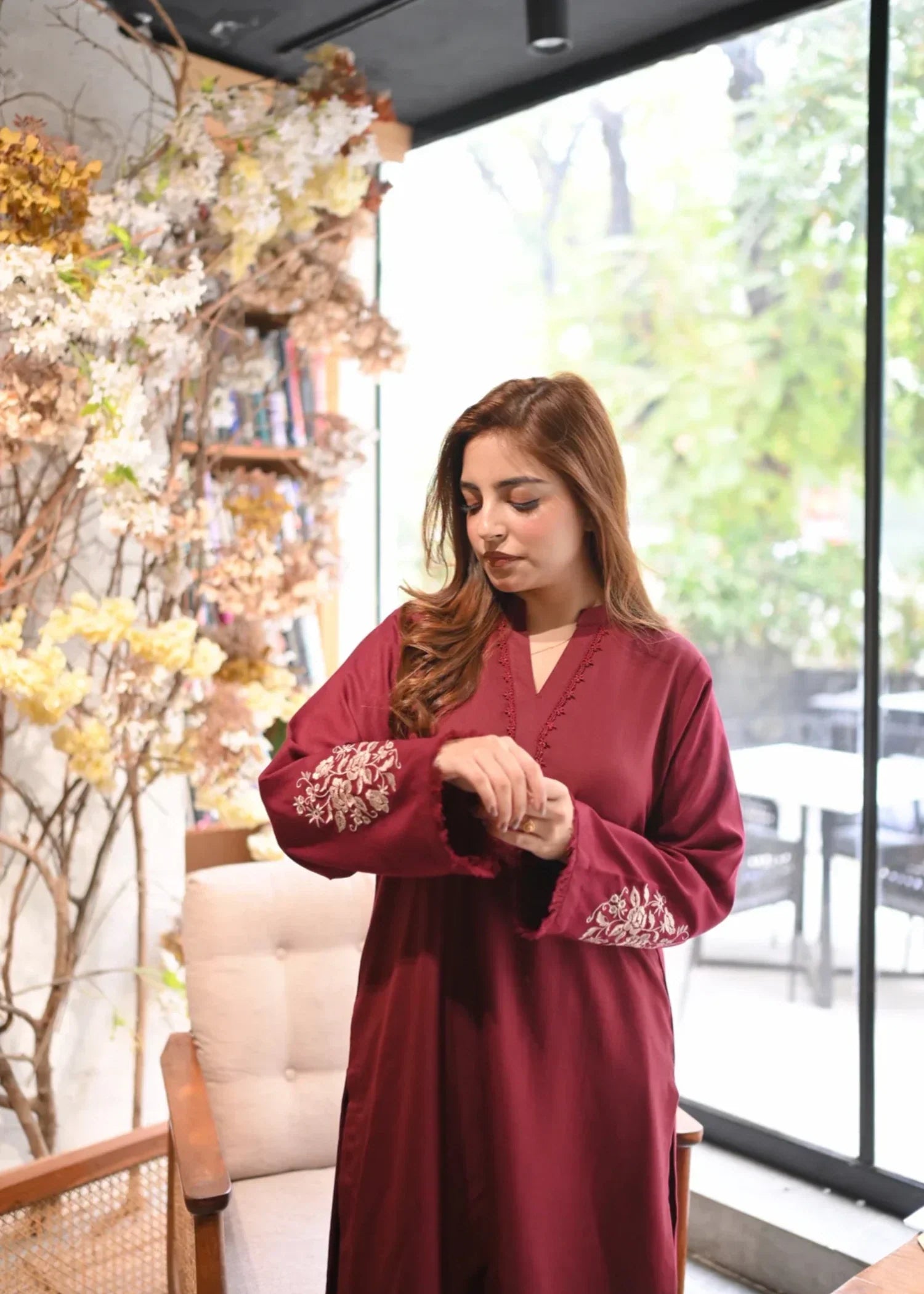 Kashqai Aidah Embroidered Women 2pcs