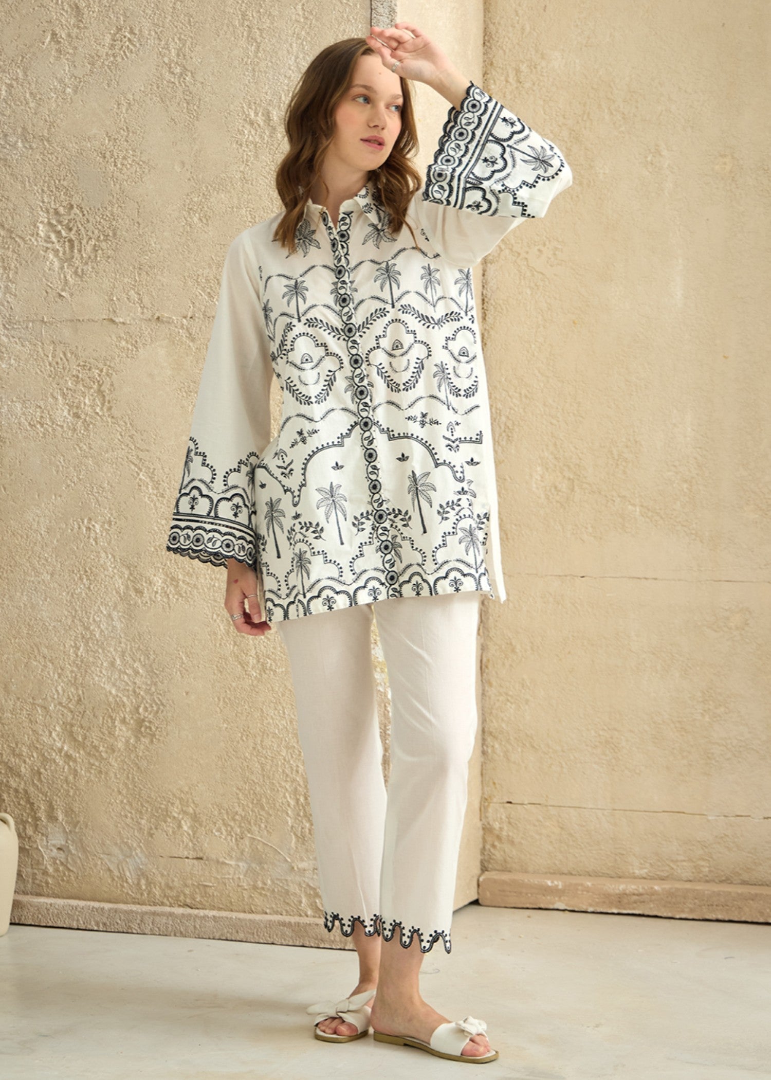 Kiara Zynel – Embroidered Co ords Set Women 2pcs