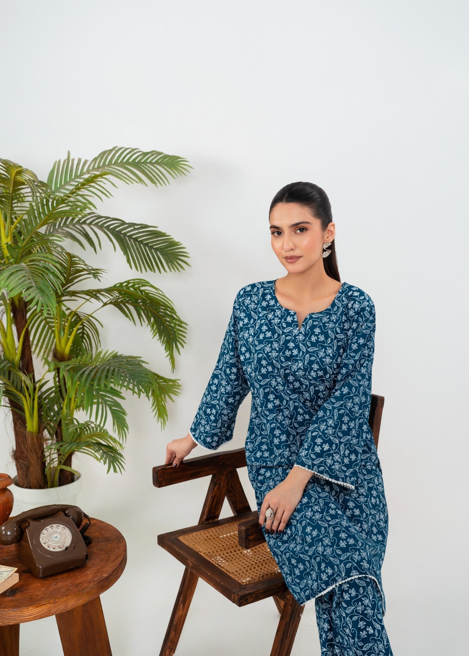 Stylish Collection LEAF TEAL Women 2pcs