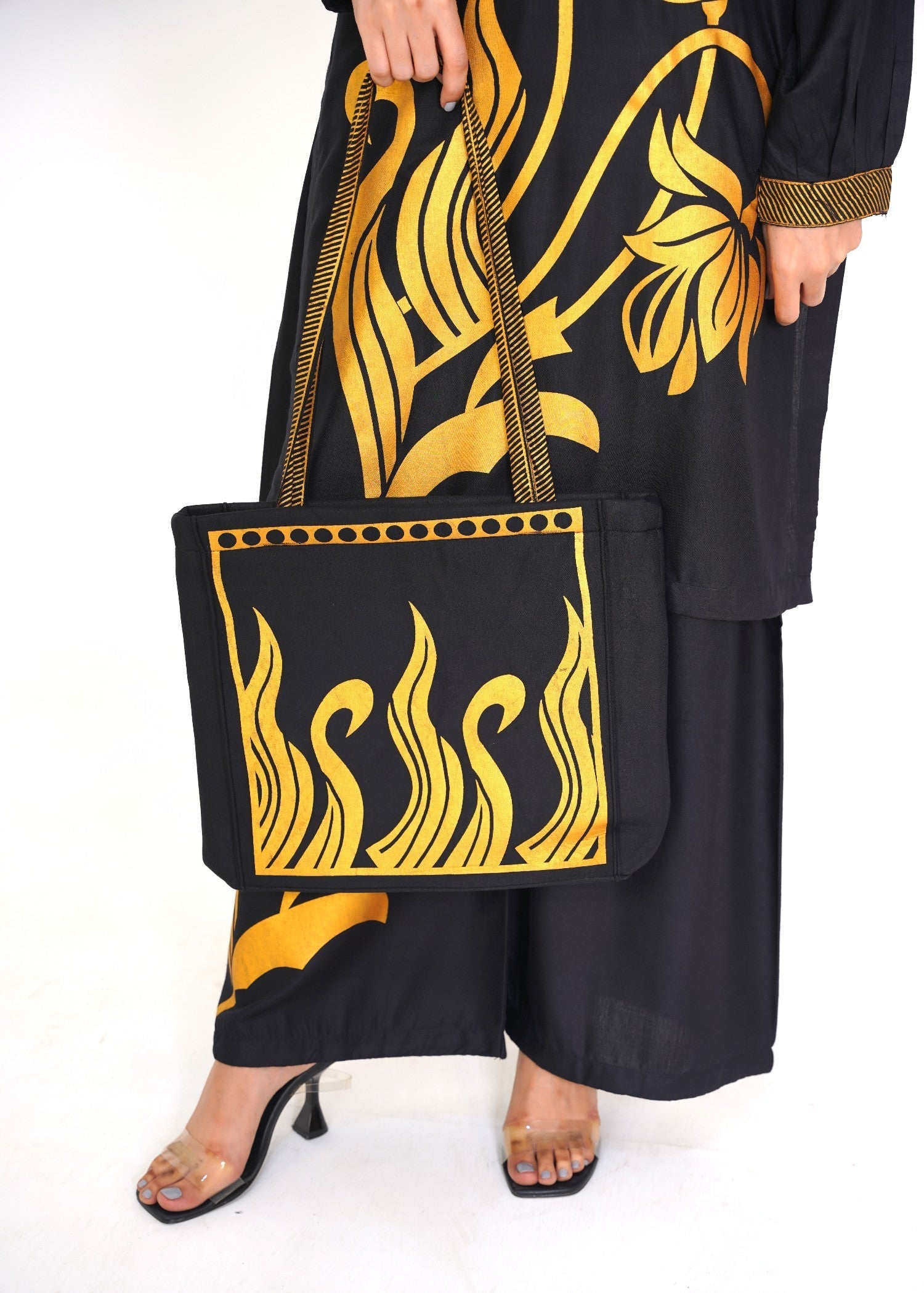 Preetpret Petal Bag Black Women 3pcs