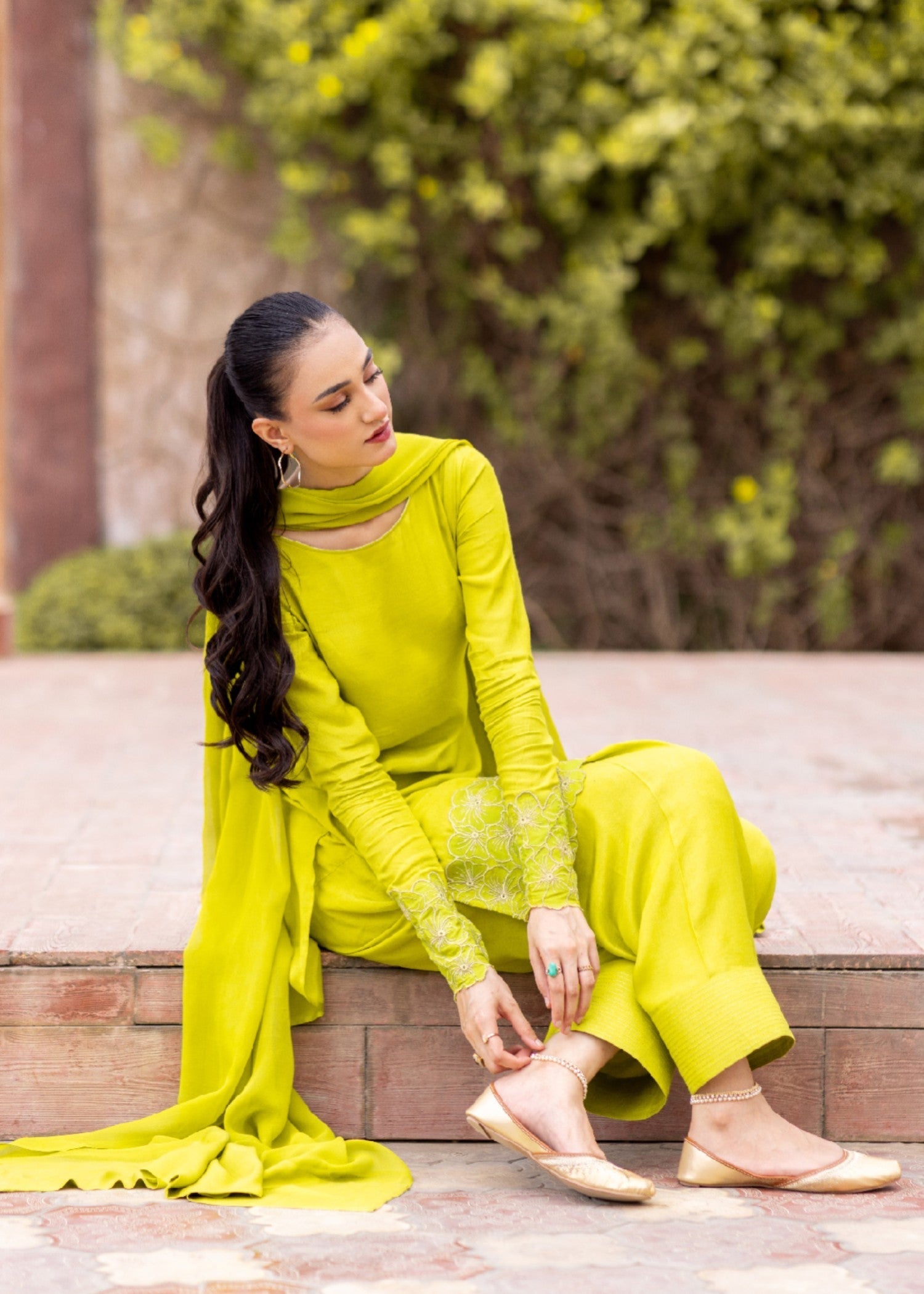 Daak & Co. Mashaal Lime Women 3pcs