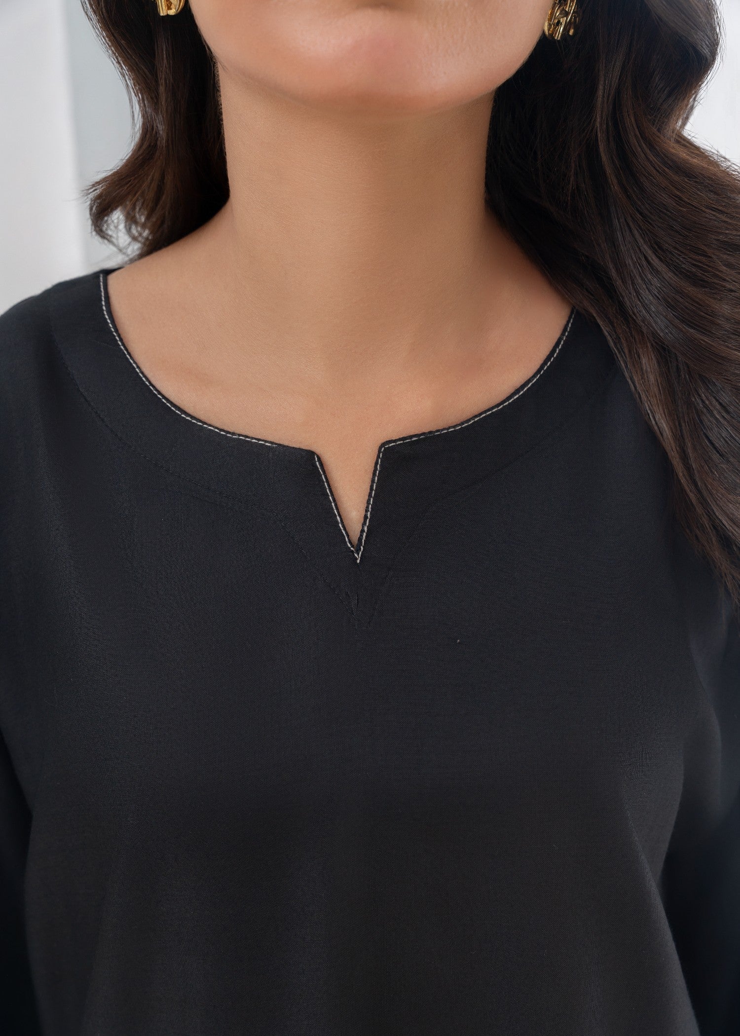 Stylish Collection PLAIN BLACK FARSHI SHALWAR Women 2pcs