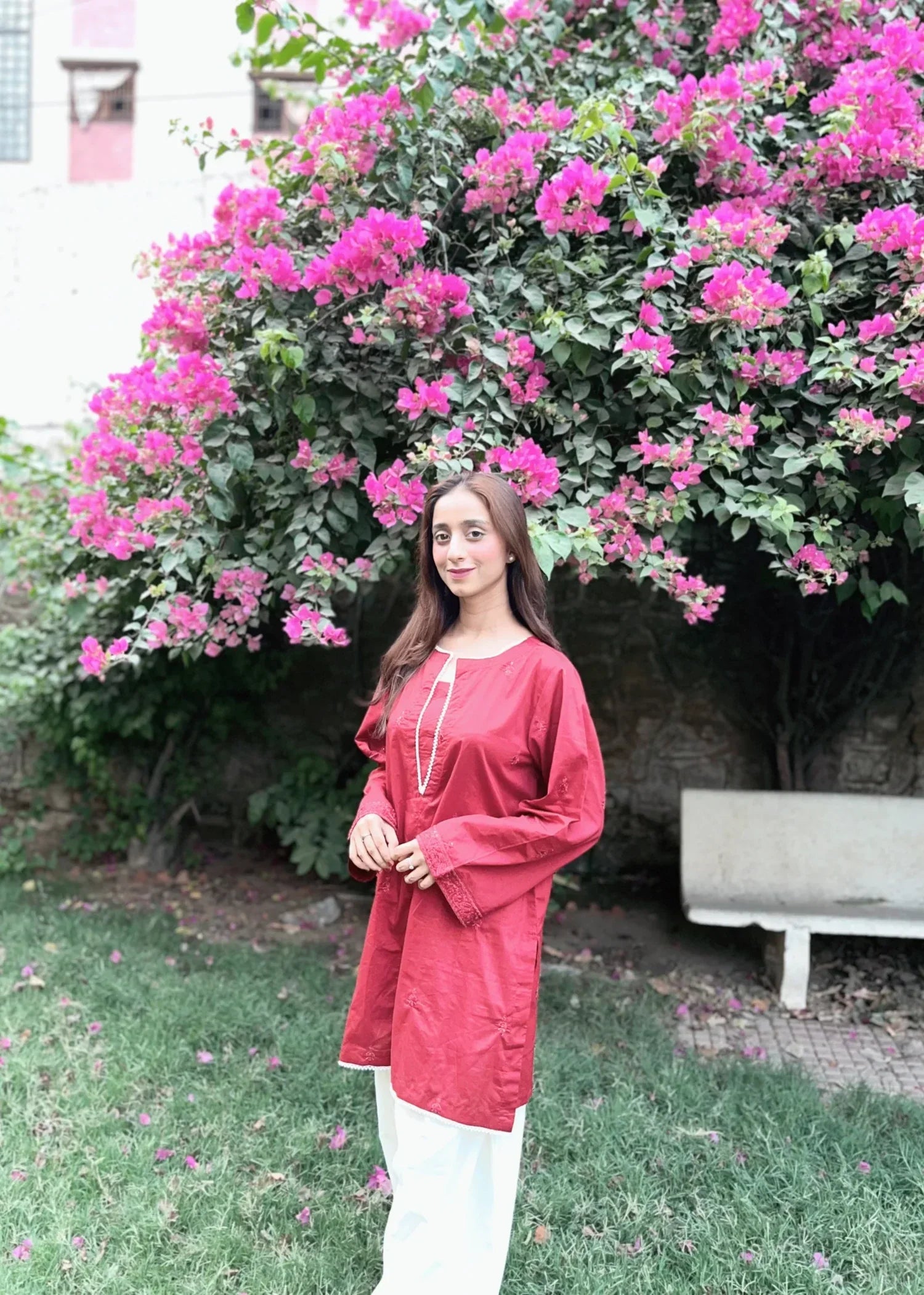 Urban Cut Cotton Embroidred Co Ord Set with Salwar Women 2pcs