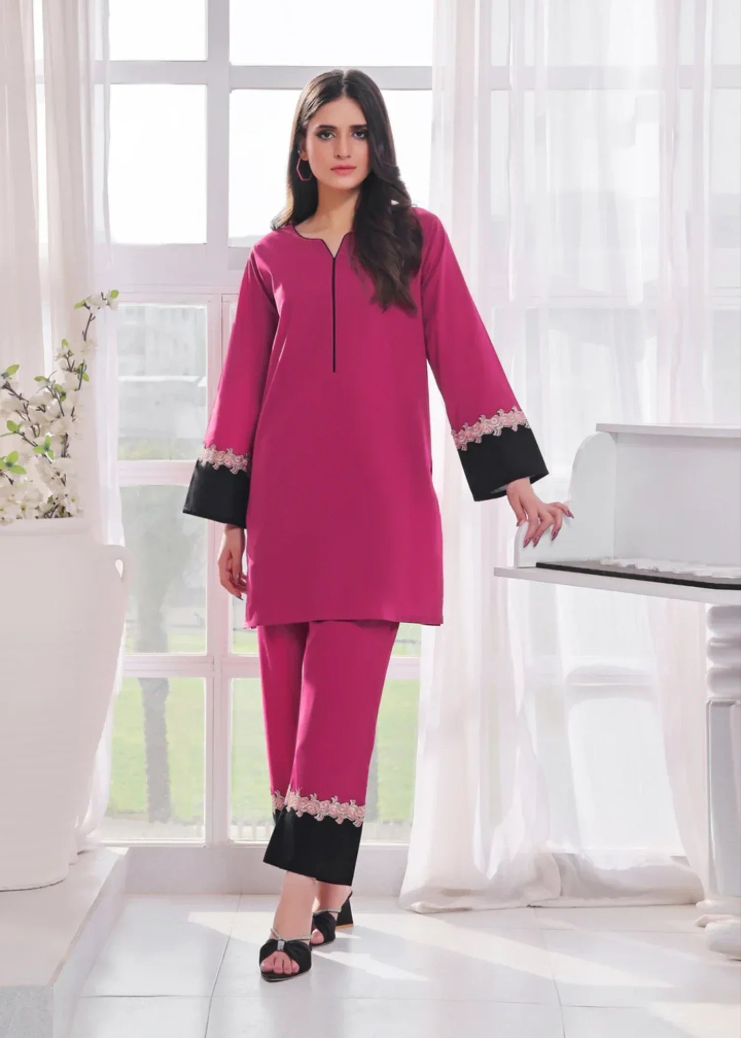 Luxeurs Cherie Embroidered Lawn Dress Women 2pcs