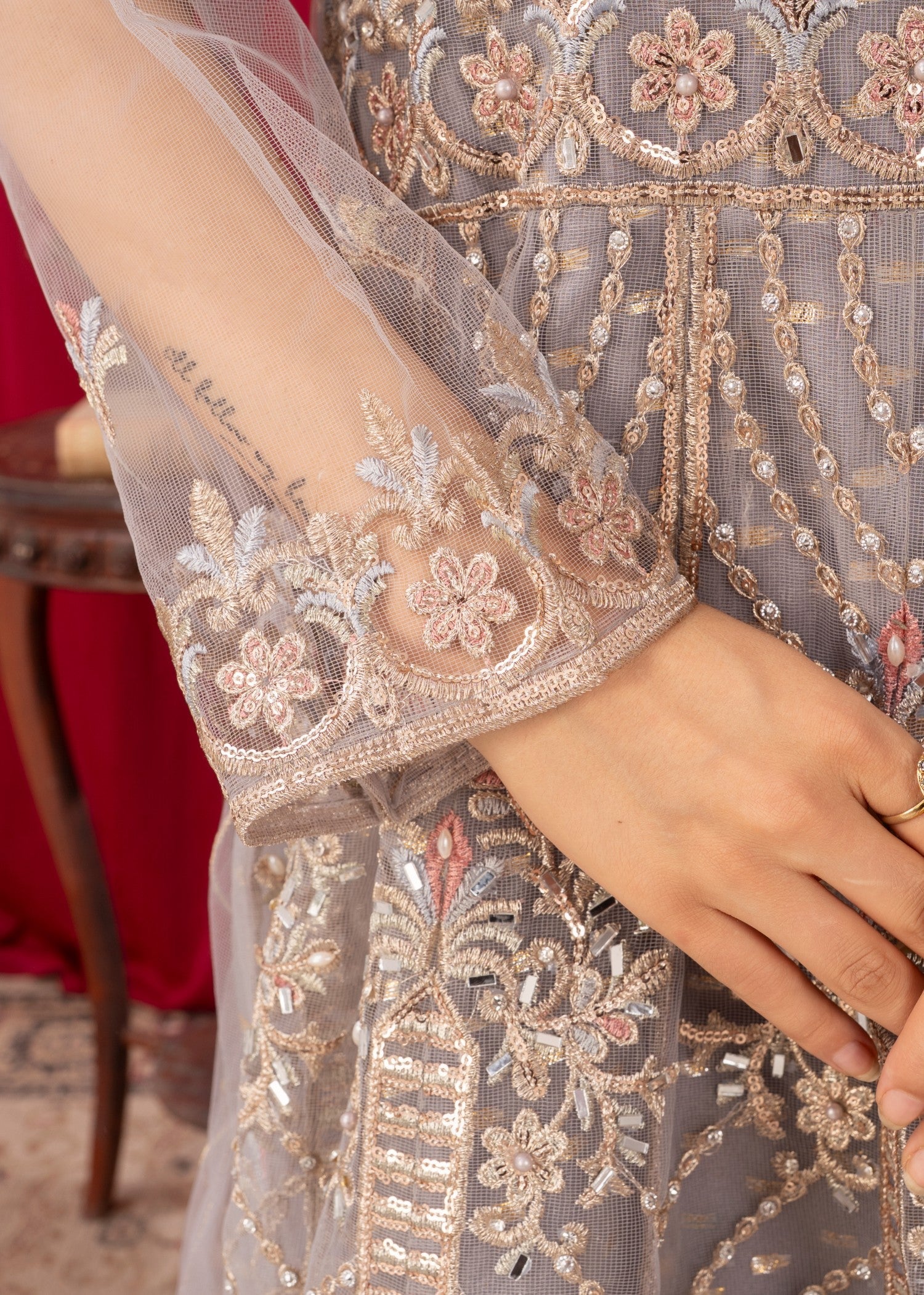 Four Season Boutique QISWAH ANGRAKHA GREY Women 3pcs