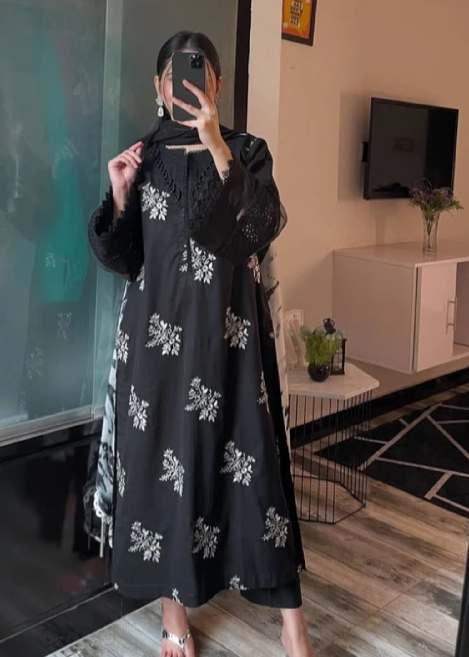 Chaudhary Arts Nora Black Embroidered Women 3pcs