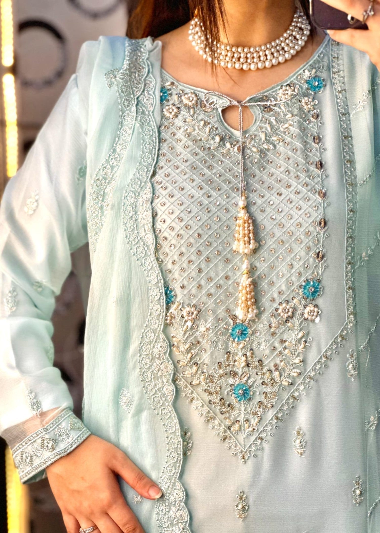 Zohan Ateeq Tasbiha (Ice Blue) Women 3pcs