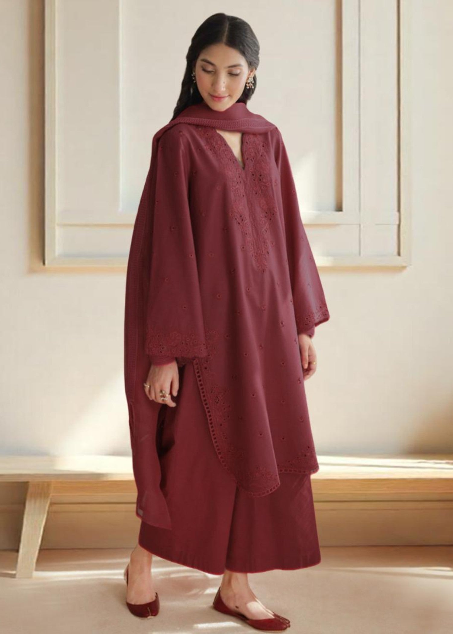 Maharani Official Maroon Elegance / Women 3pcs