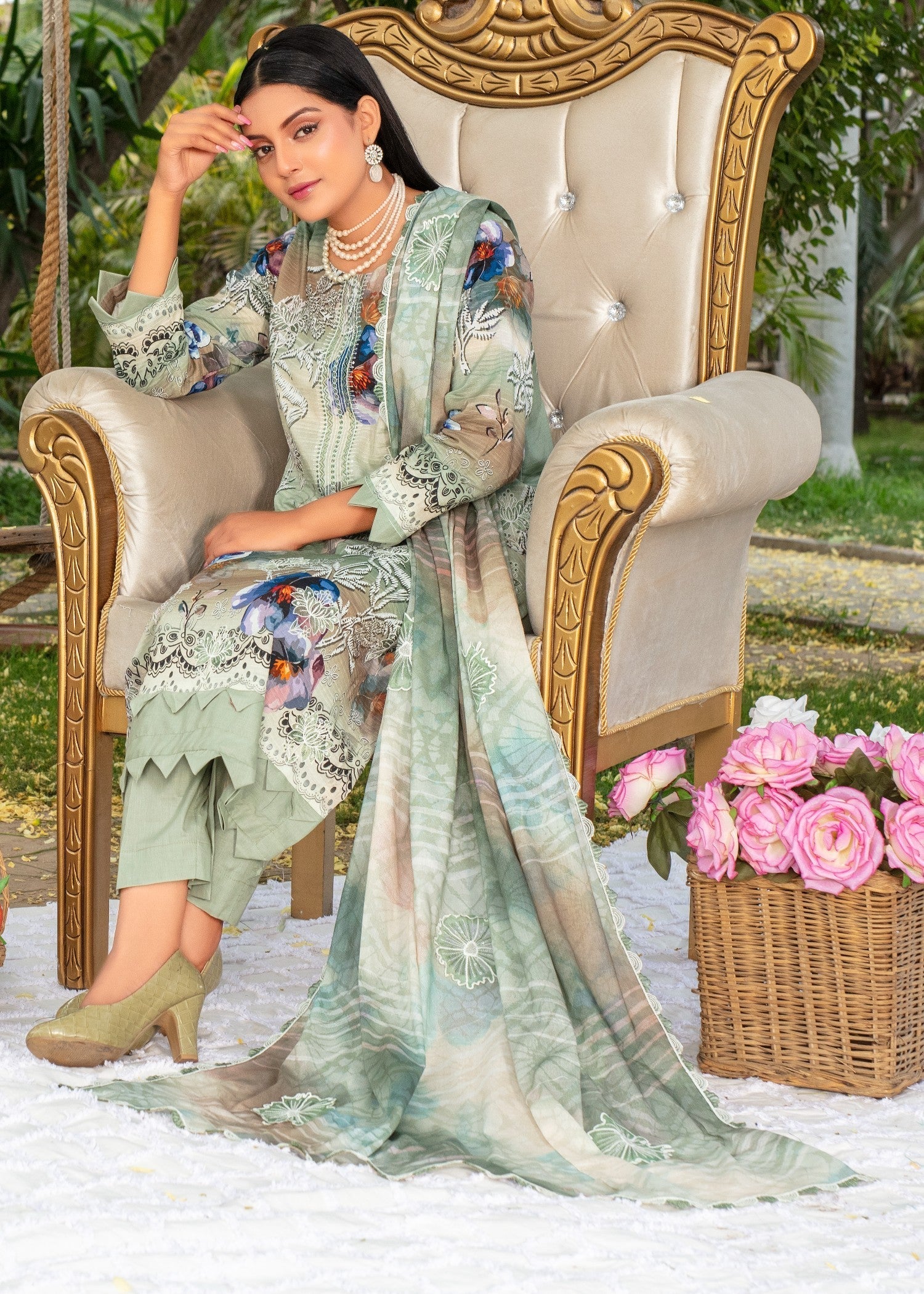 Ayeza Collection Multi Kurta Set 05 Women 3pcs