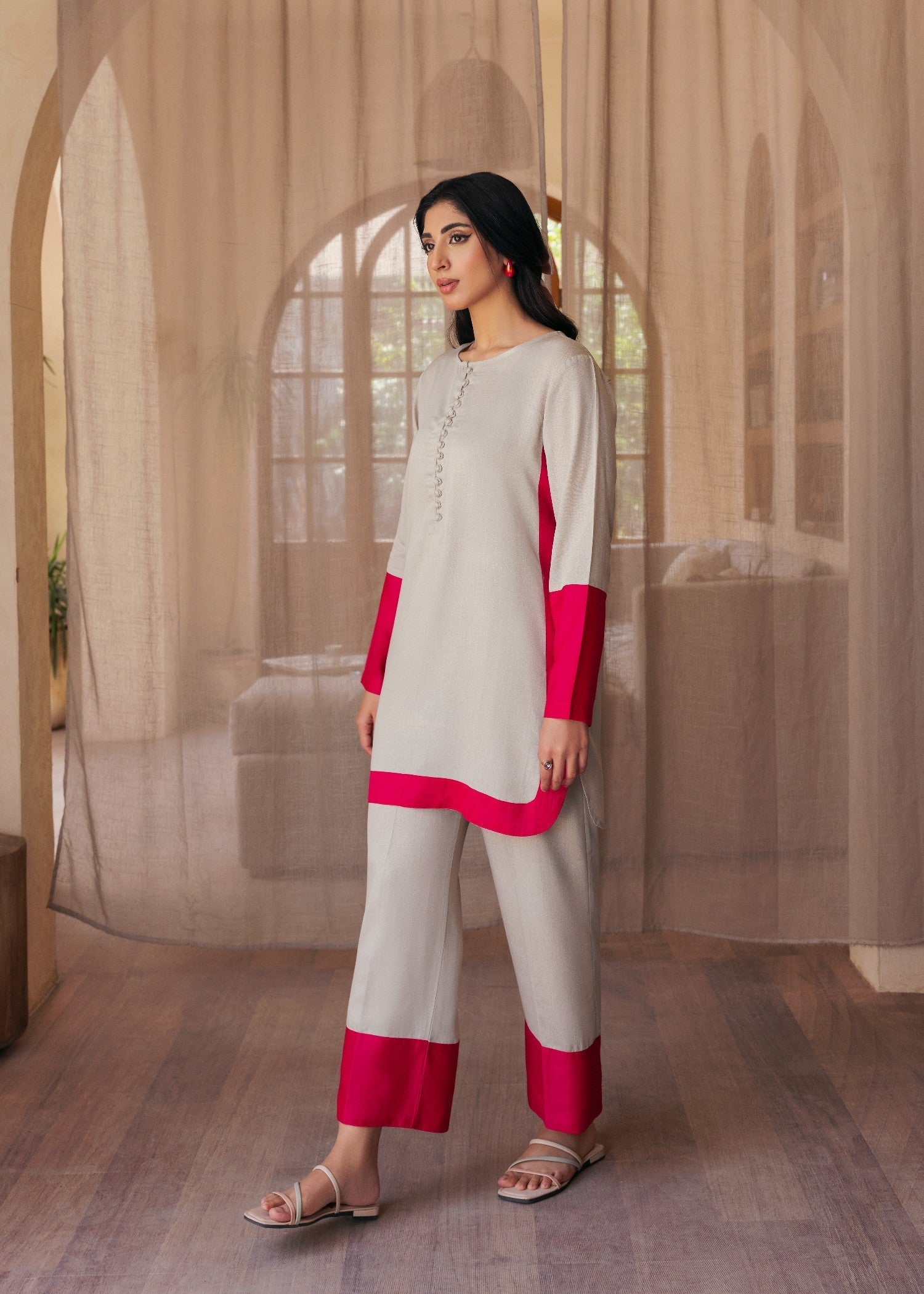 Ghonche Grey Co ord Set Women 2pcs