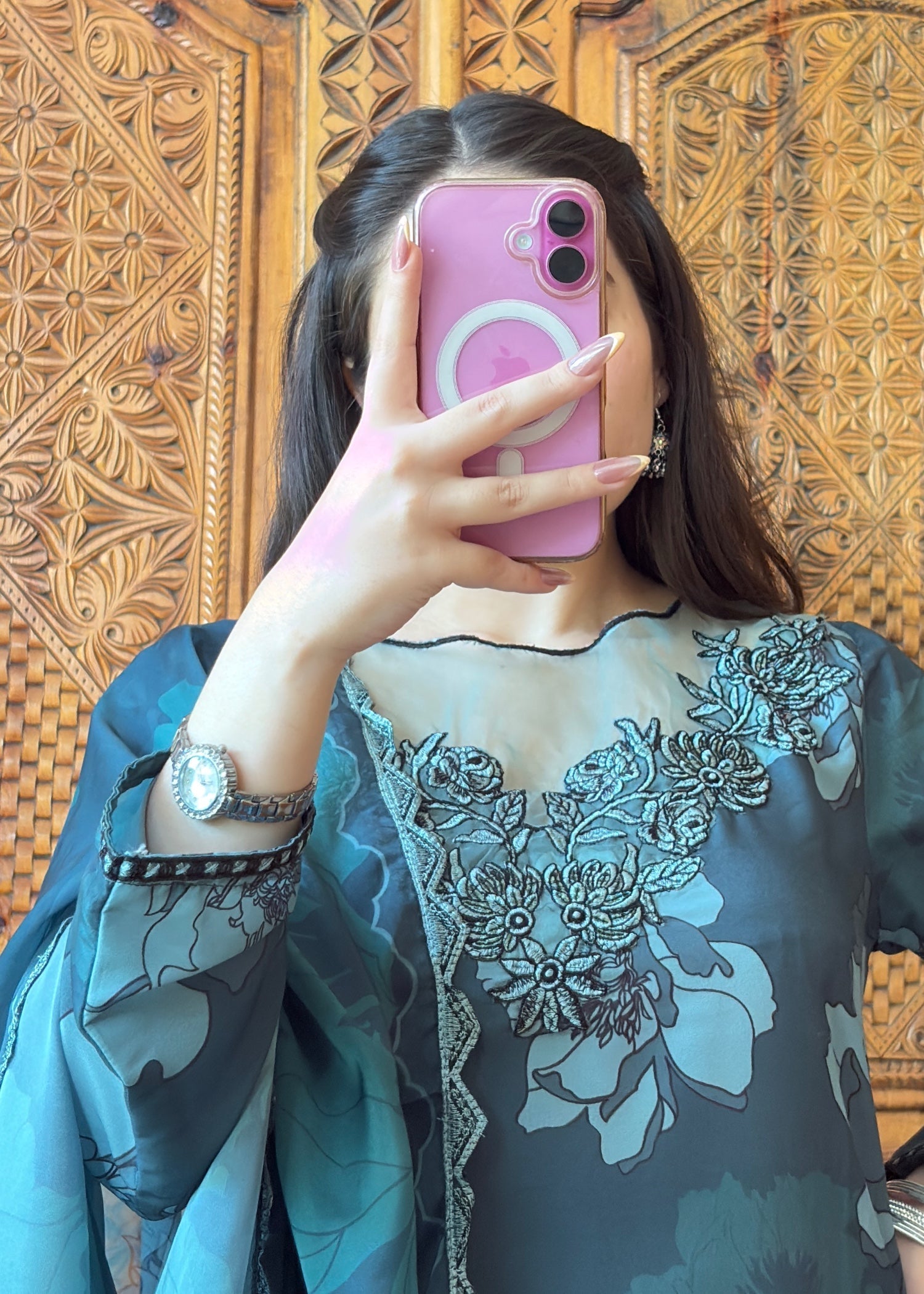 Suits By Sadia GREEN BLACK SWISS Women 3pcs