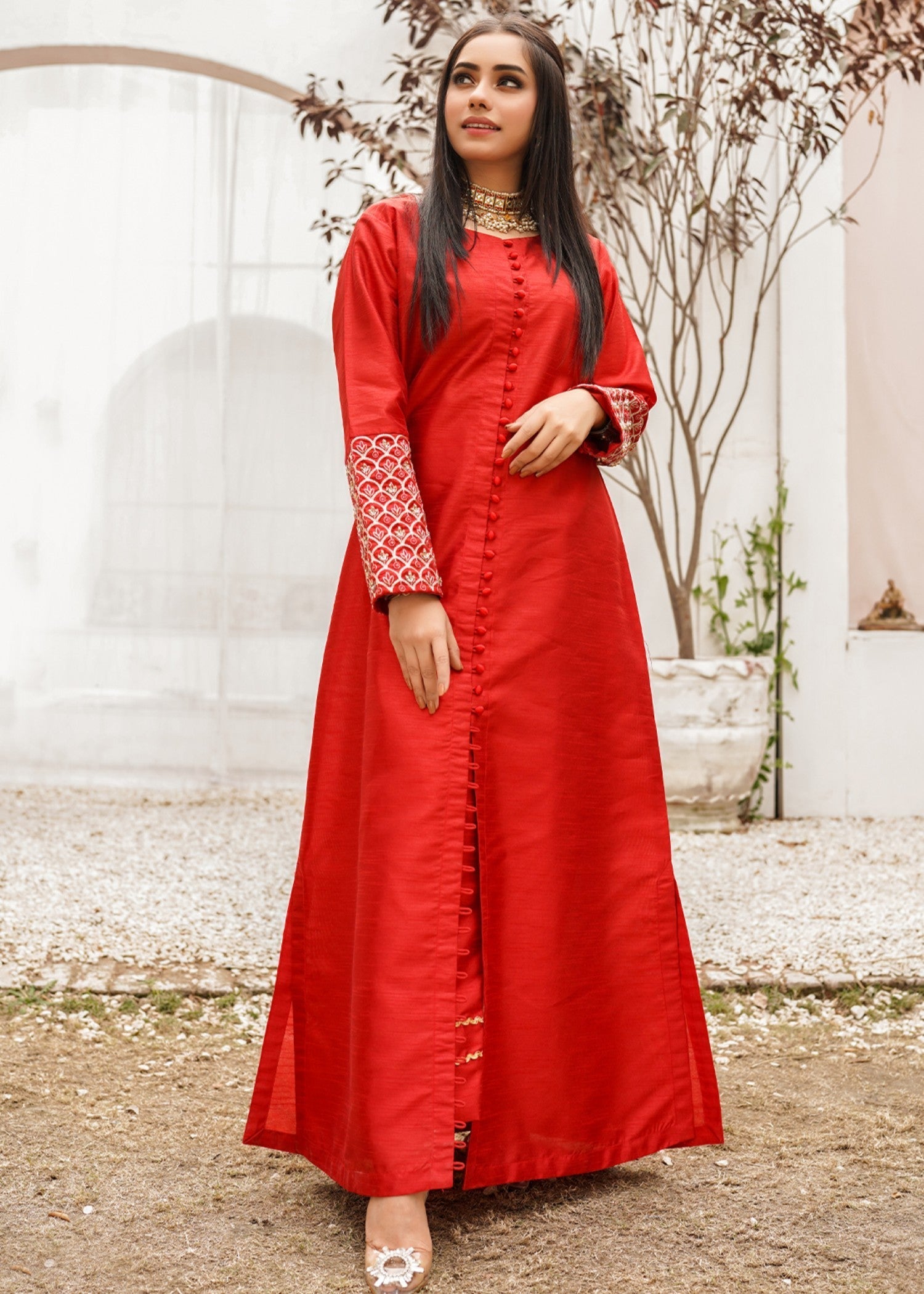 Insiya By Saira Jawad Kanwal Khan Ready to wear Cherry Red Women 2pcs