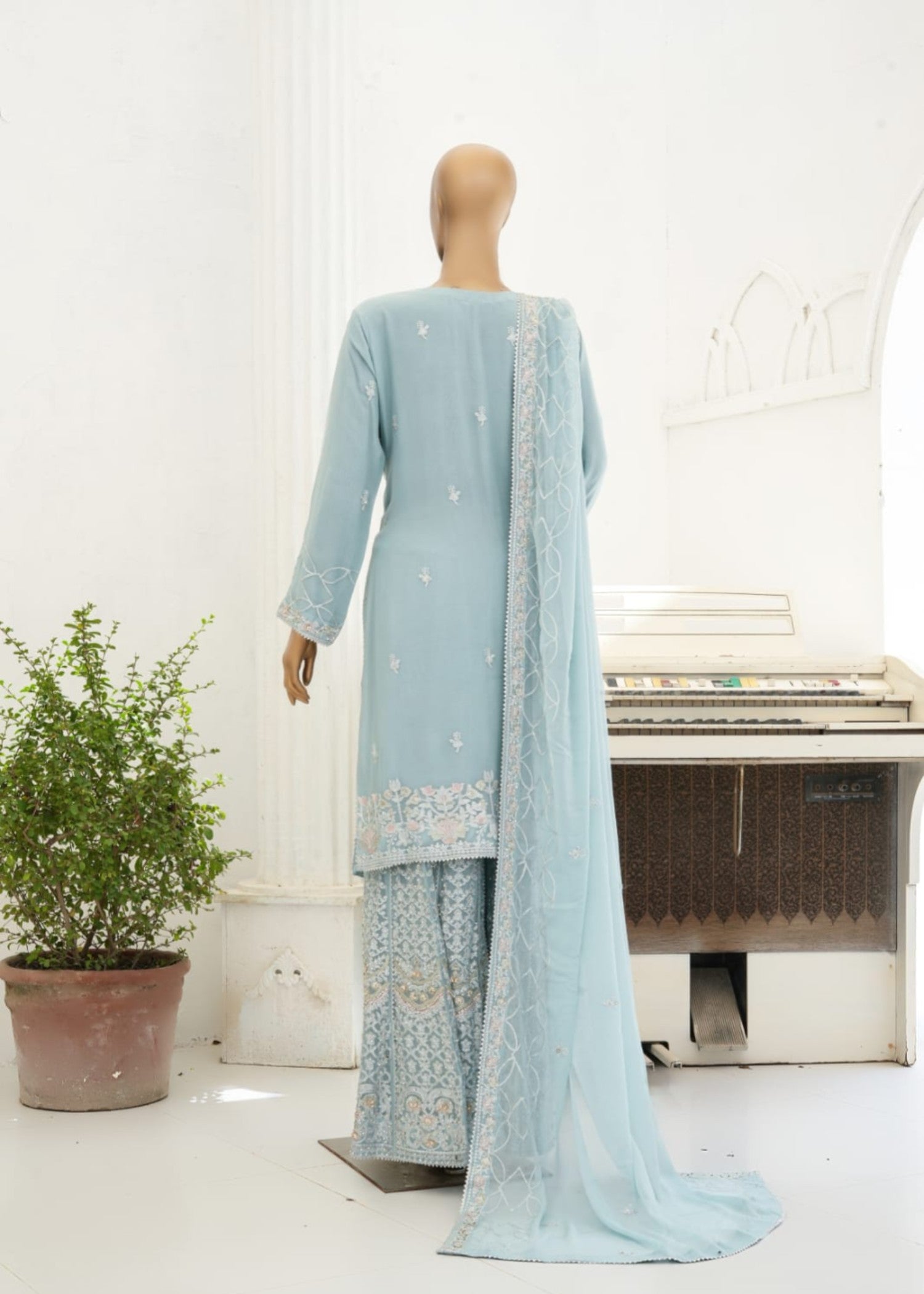Ahmed Creations ALISHBA SLKY BLUE Women 3pcs