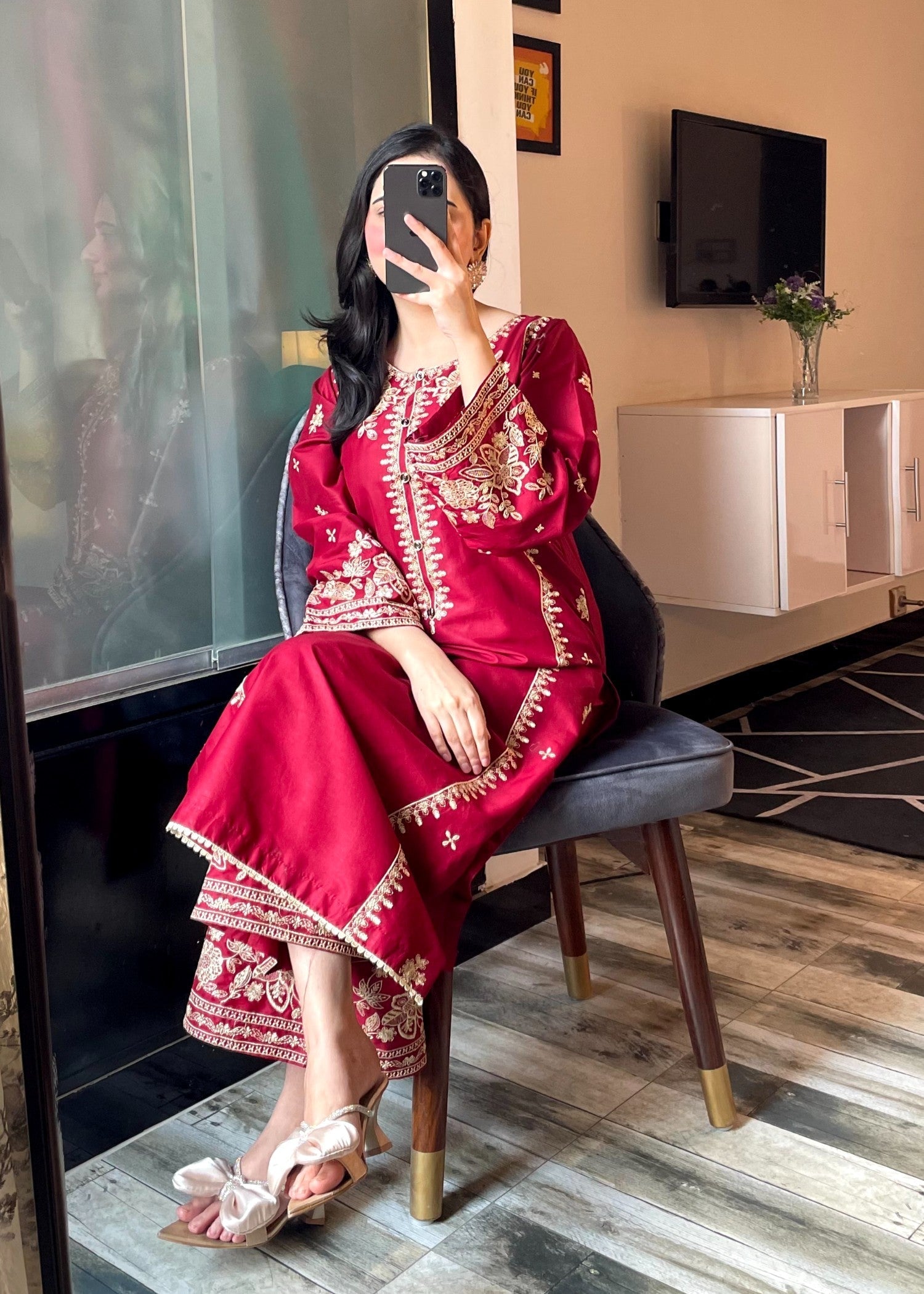 Tehzeeb Libas SAJNI EMBROIDERED Women 2pcs