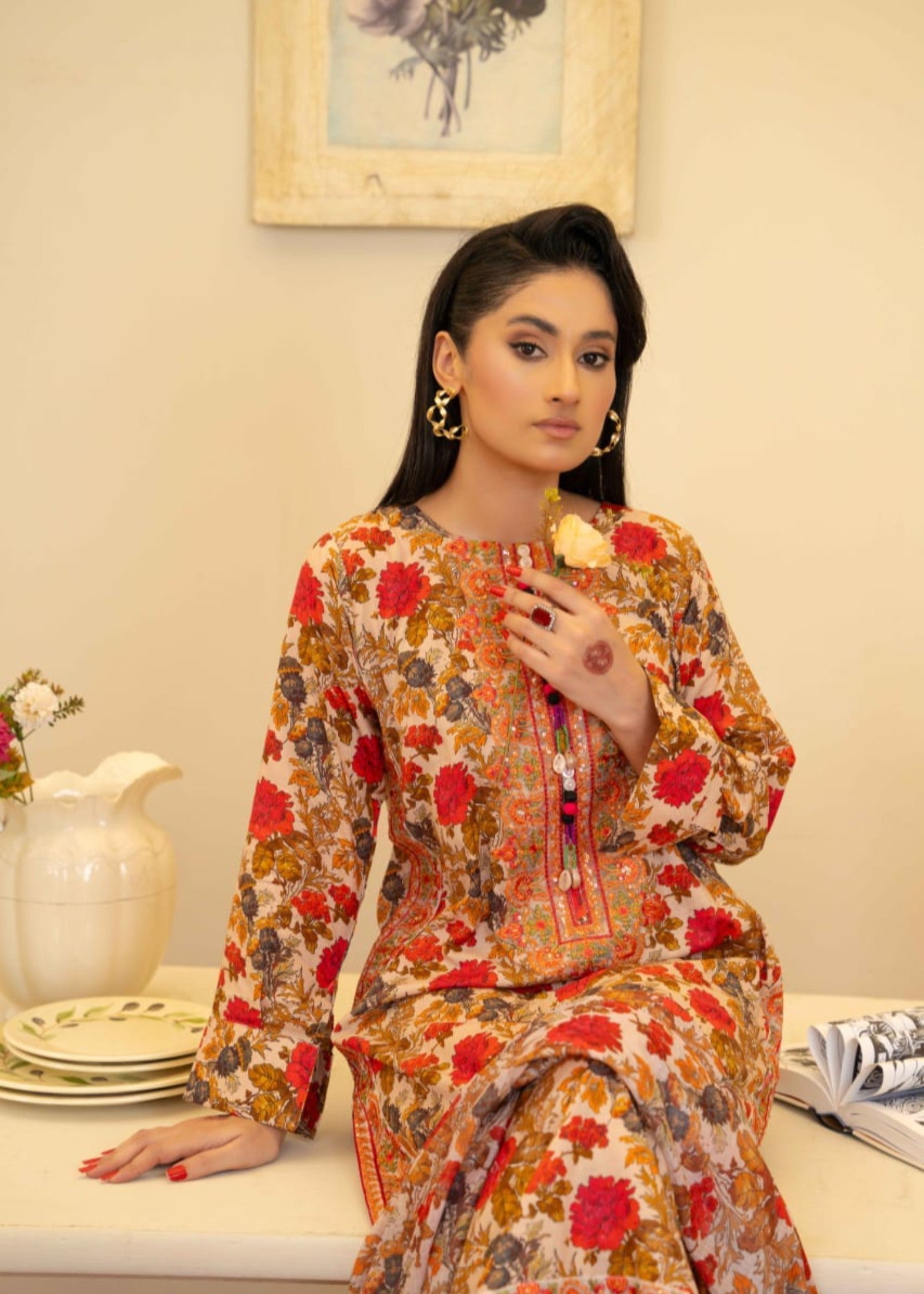 Gul Fashion Embroidered Lawn Kurta Set 13 Women 3pcs