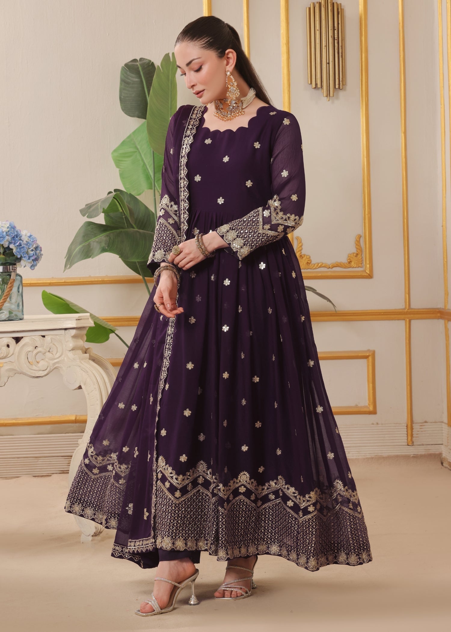 Abaan Zohan Dhanak Purple Women 3pcs