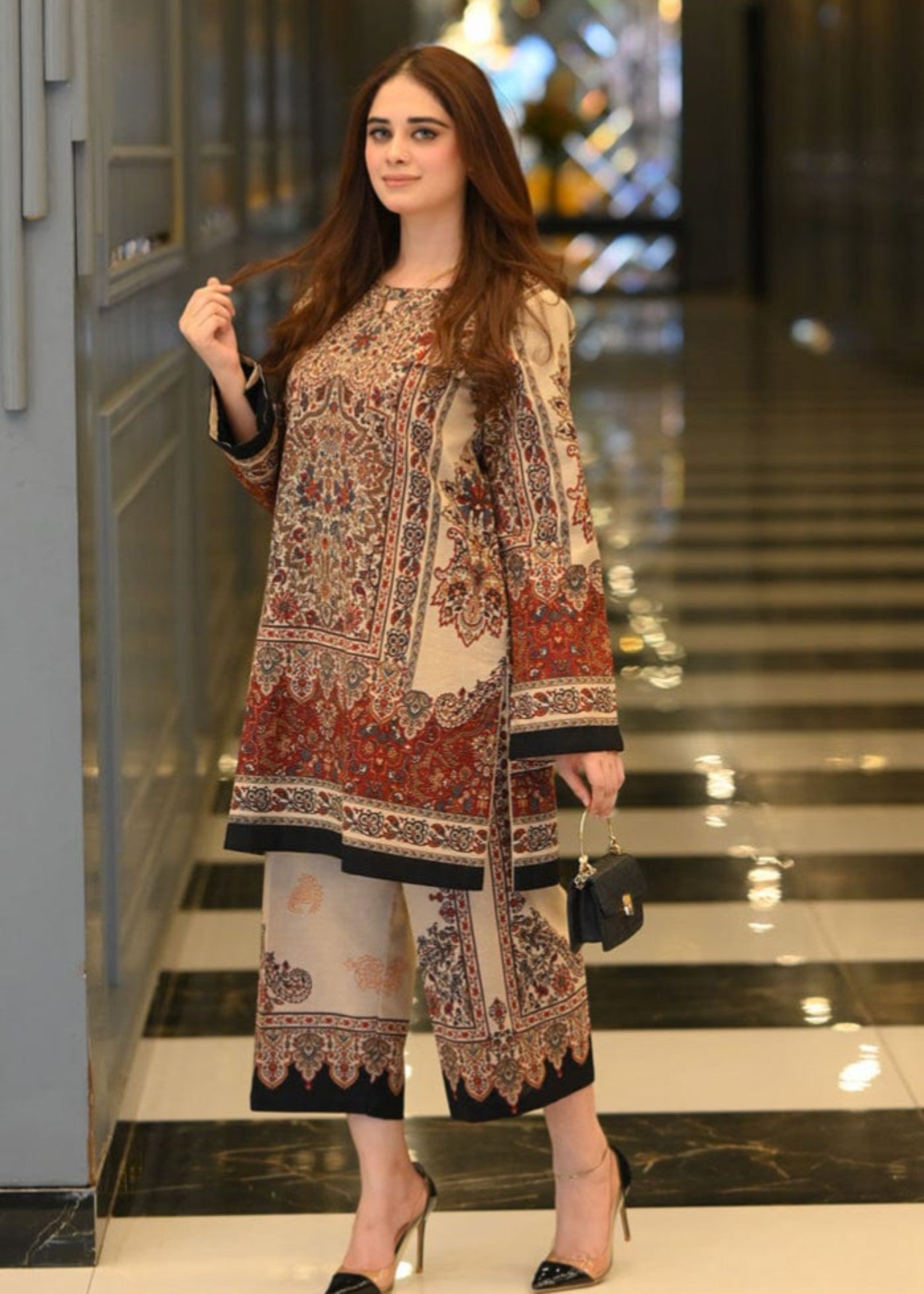 Tehzeeb Libas REGAL RUST CHARM DIGITAL Women 2pcs