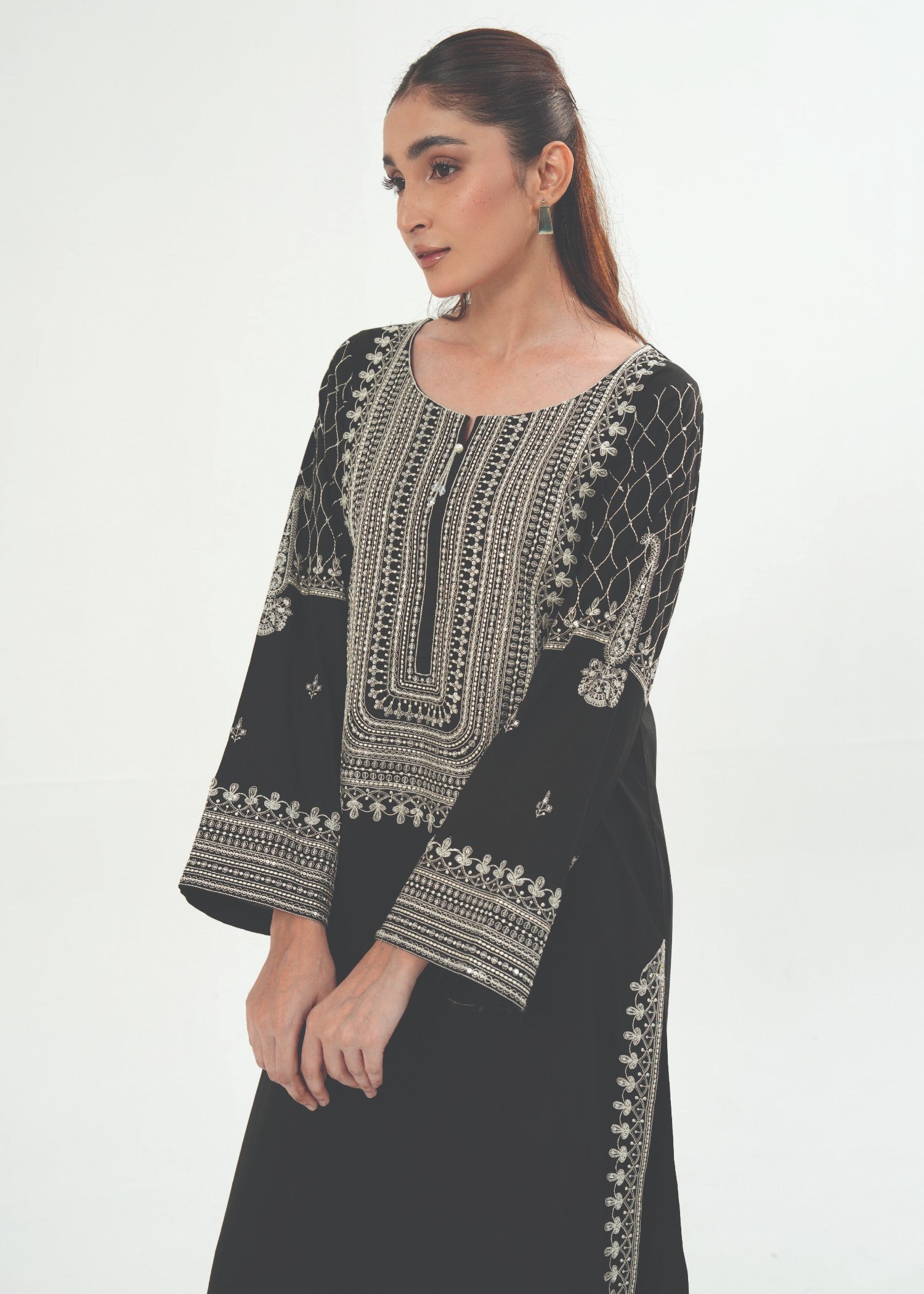 Mayal Monochrome ZC 1125 35 Embroidered Women 2pcs