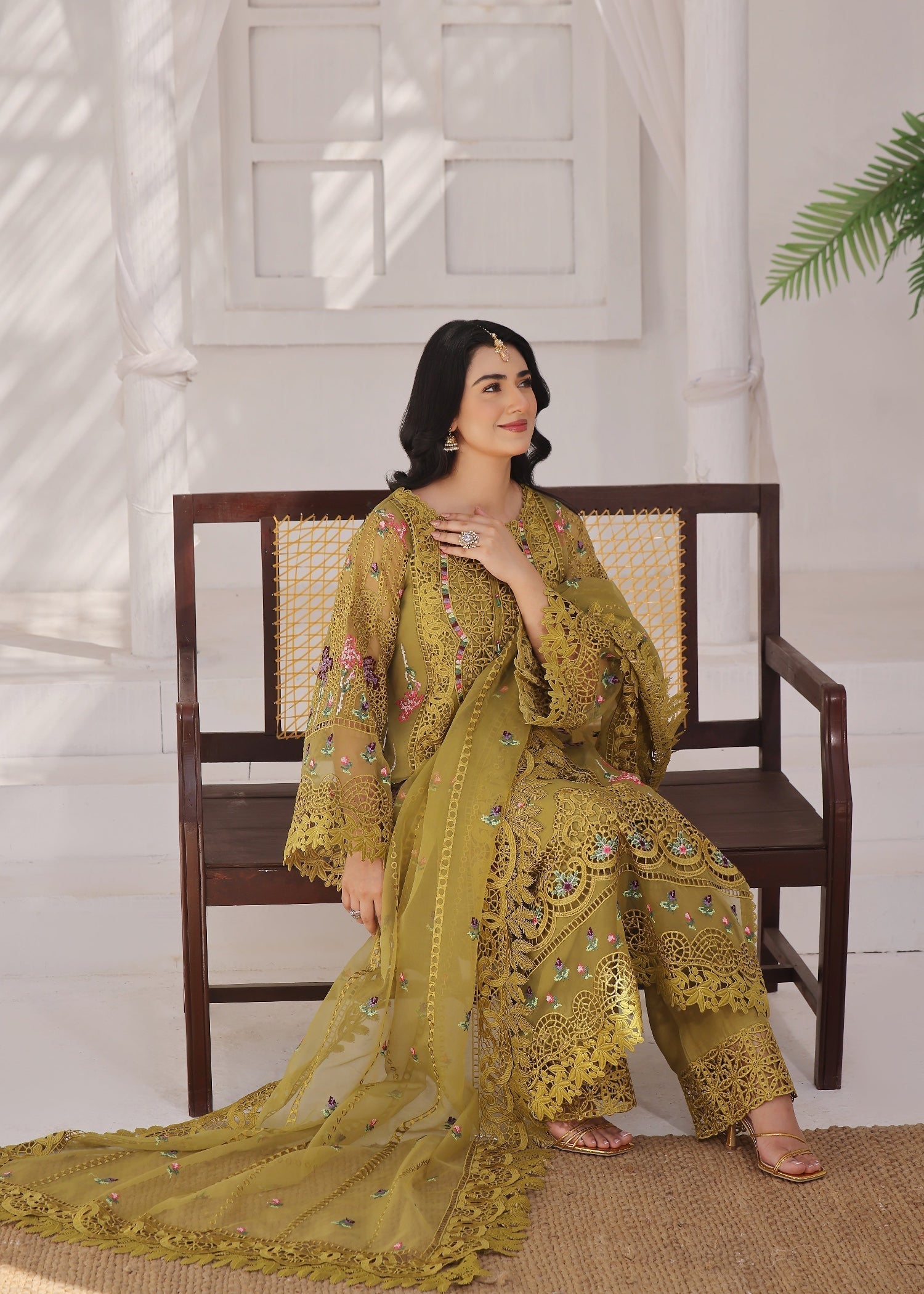 Suits By Sadia Sara Dhani green Women 3pcs