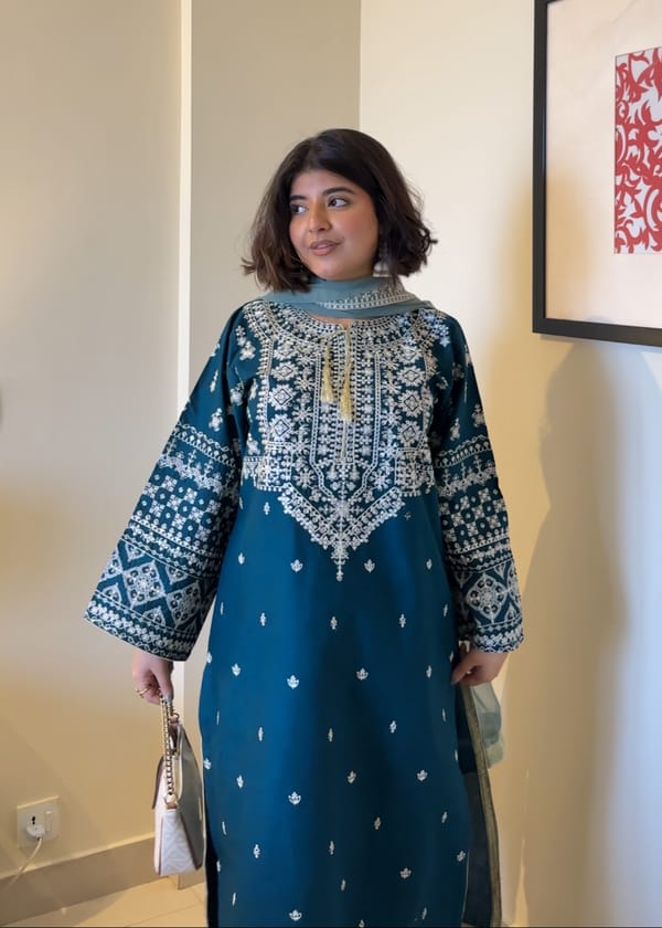 Shehroz Fashion MEHRUNISA LAWN EMBROIDERY SUIT Women 3pcs