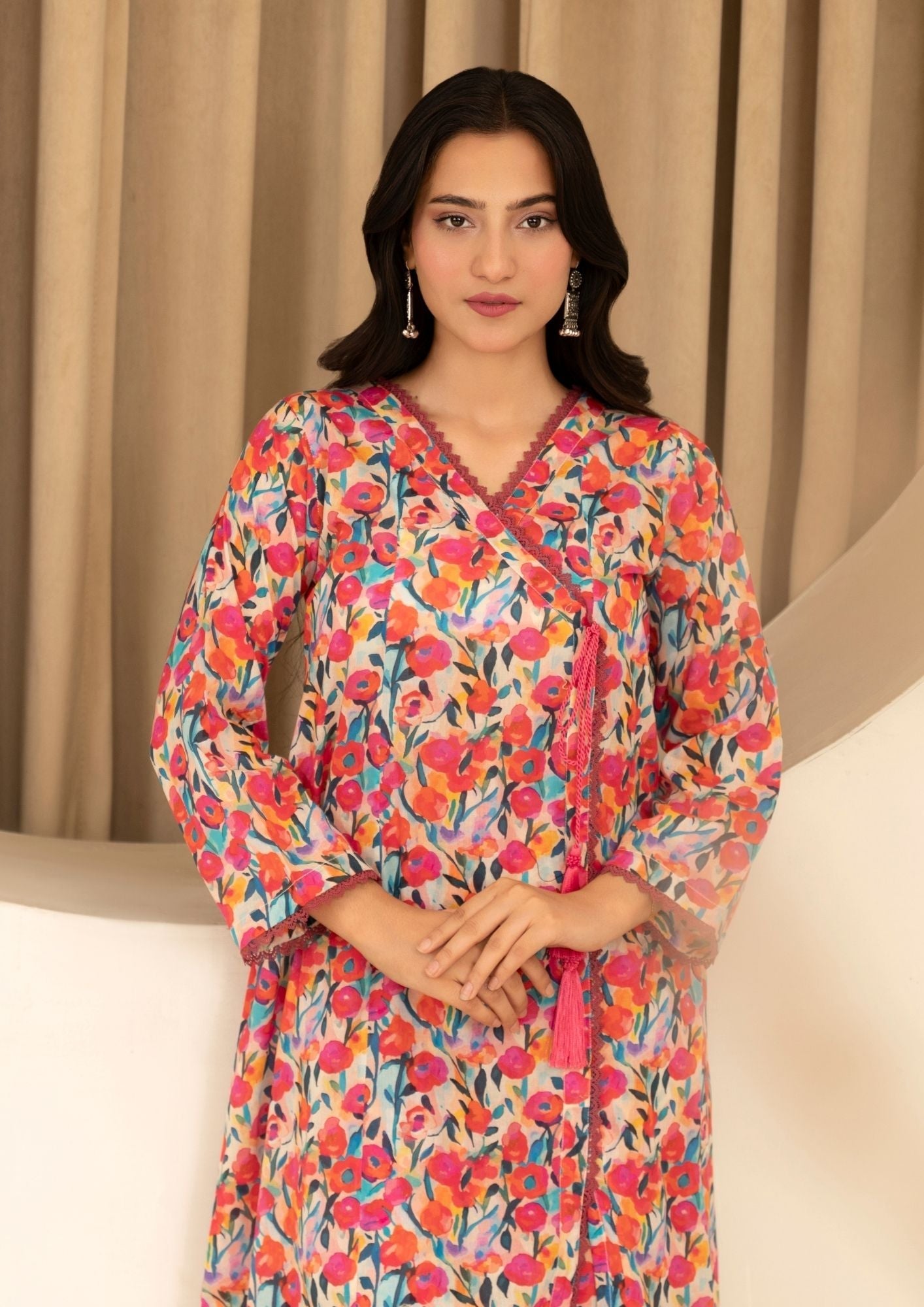 Yolo Pret Digital Print Lawn Angrakha GULMEENA G25 0030 Women 2pcs