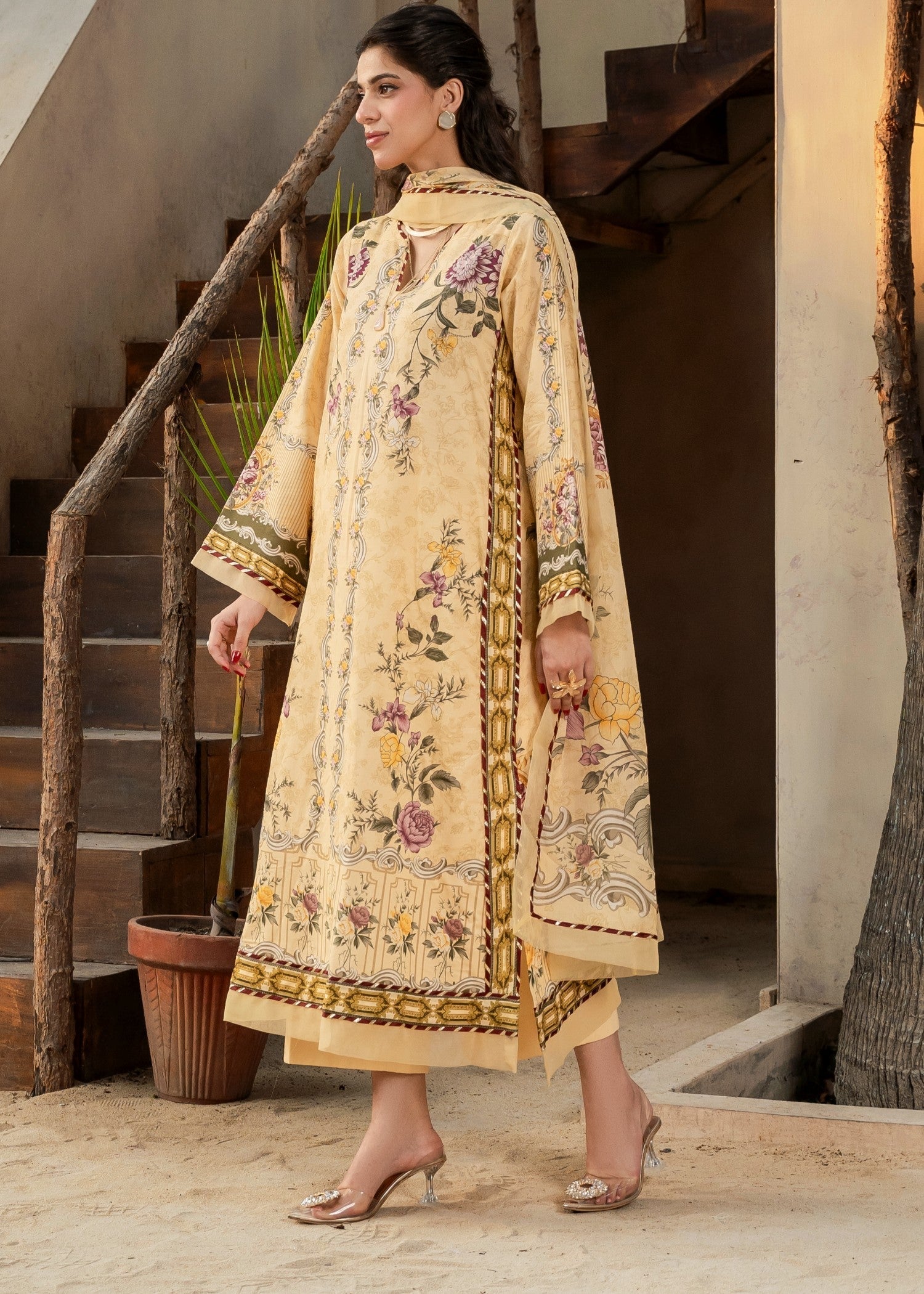 FIRDOUS Stitched Printed Lawn D138 Soleil Women 3pcs