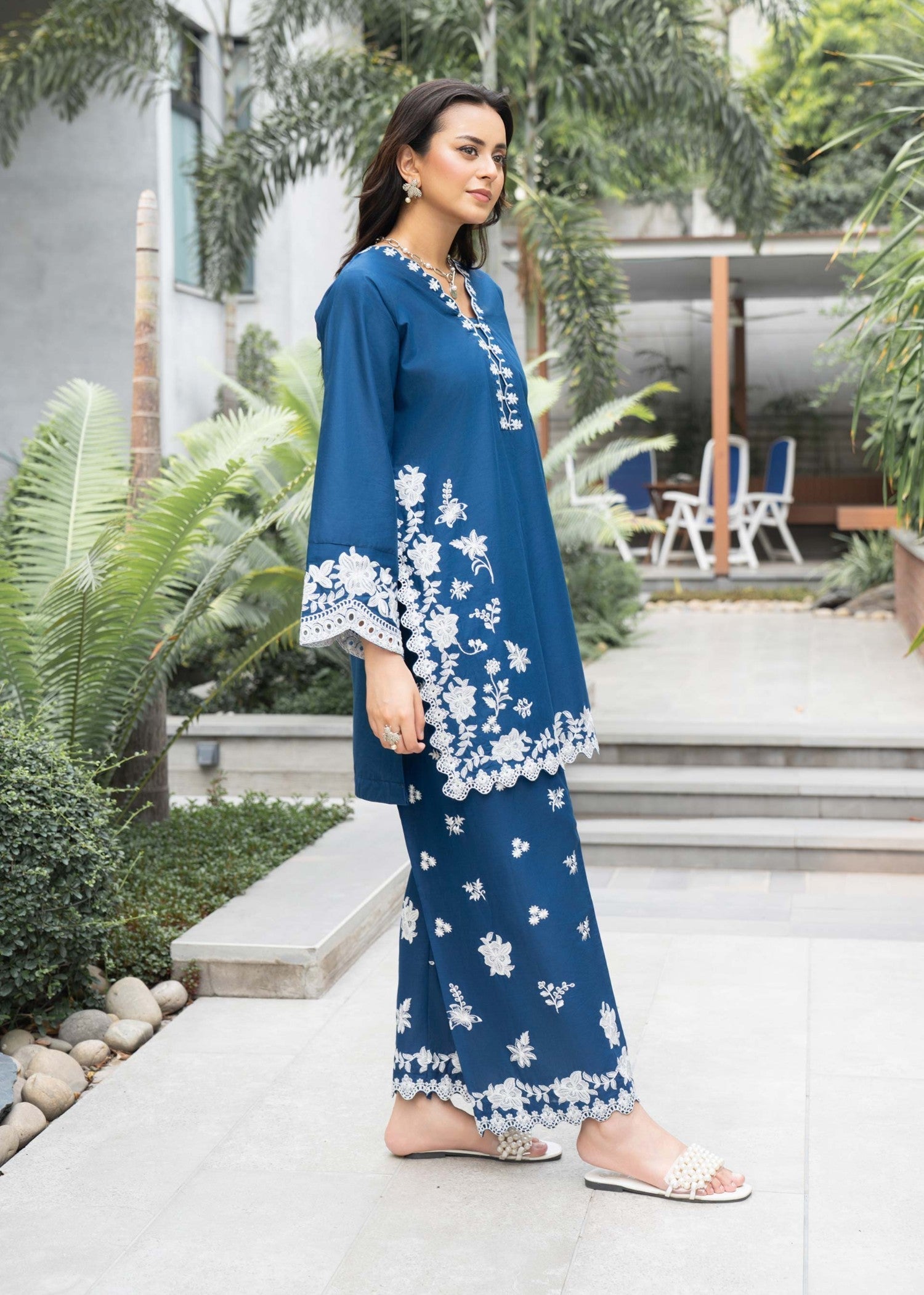 Panache Apparel BLUE PETAL Women 2pcs