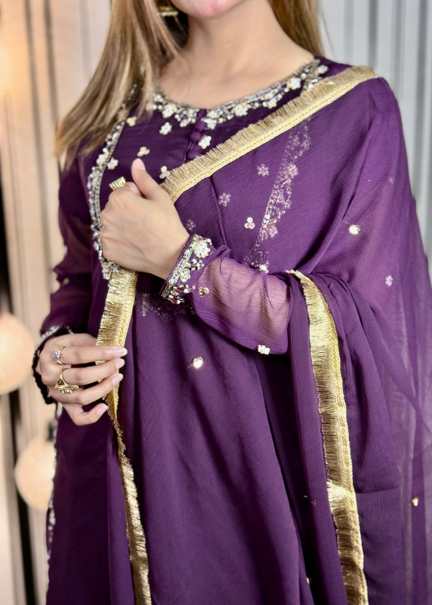 Suits By Sadia Purple crush Women 3pcs