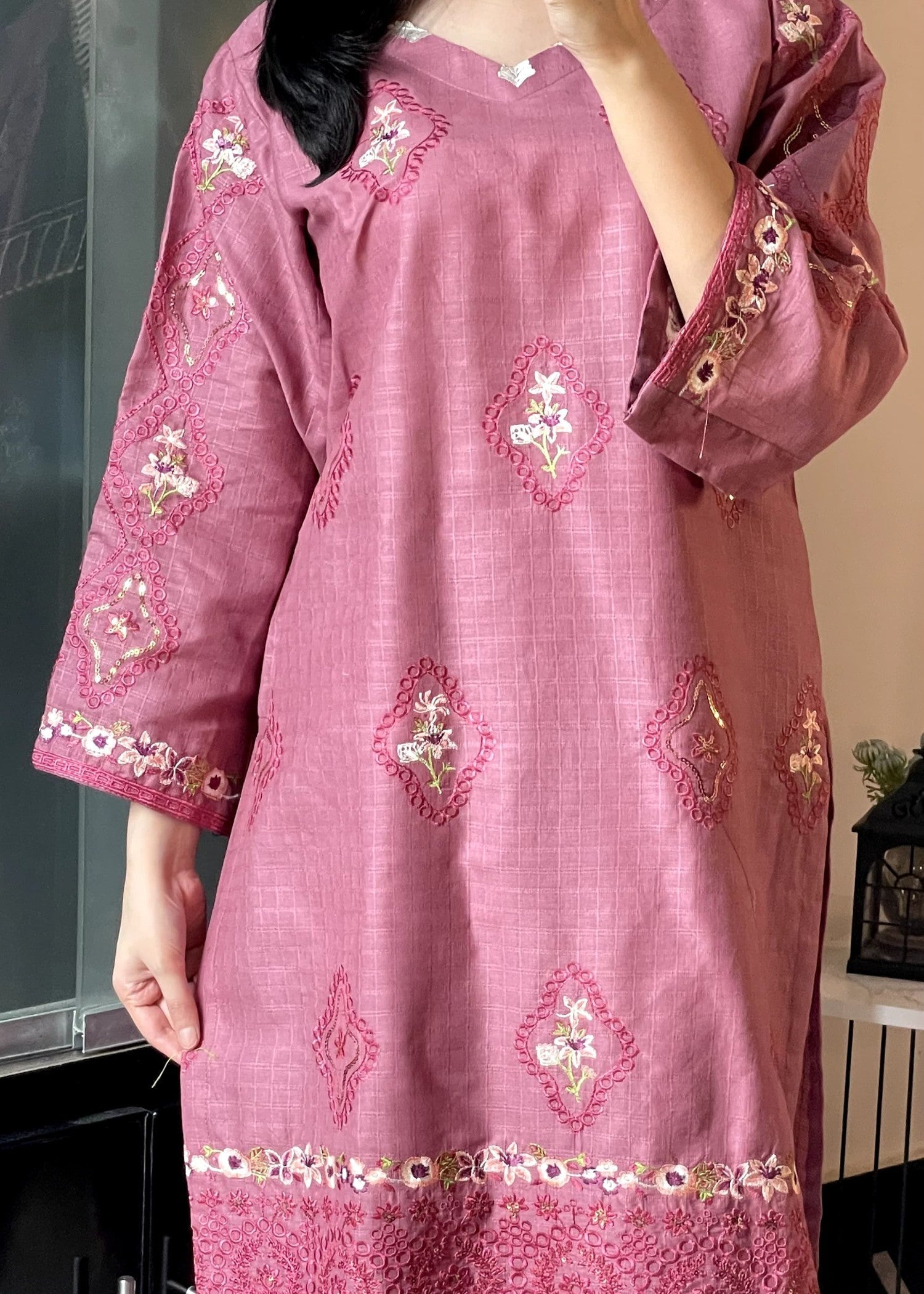 Tehzeeb Libas NOIR BLOOM PINK Women 2pcs