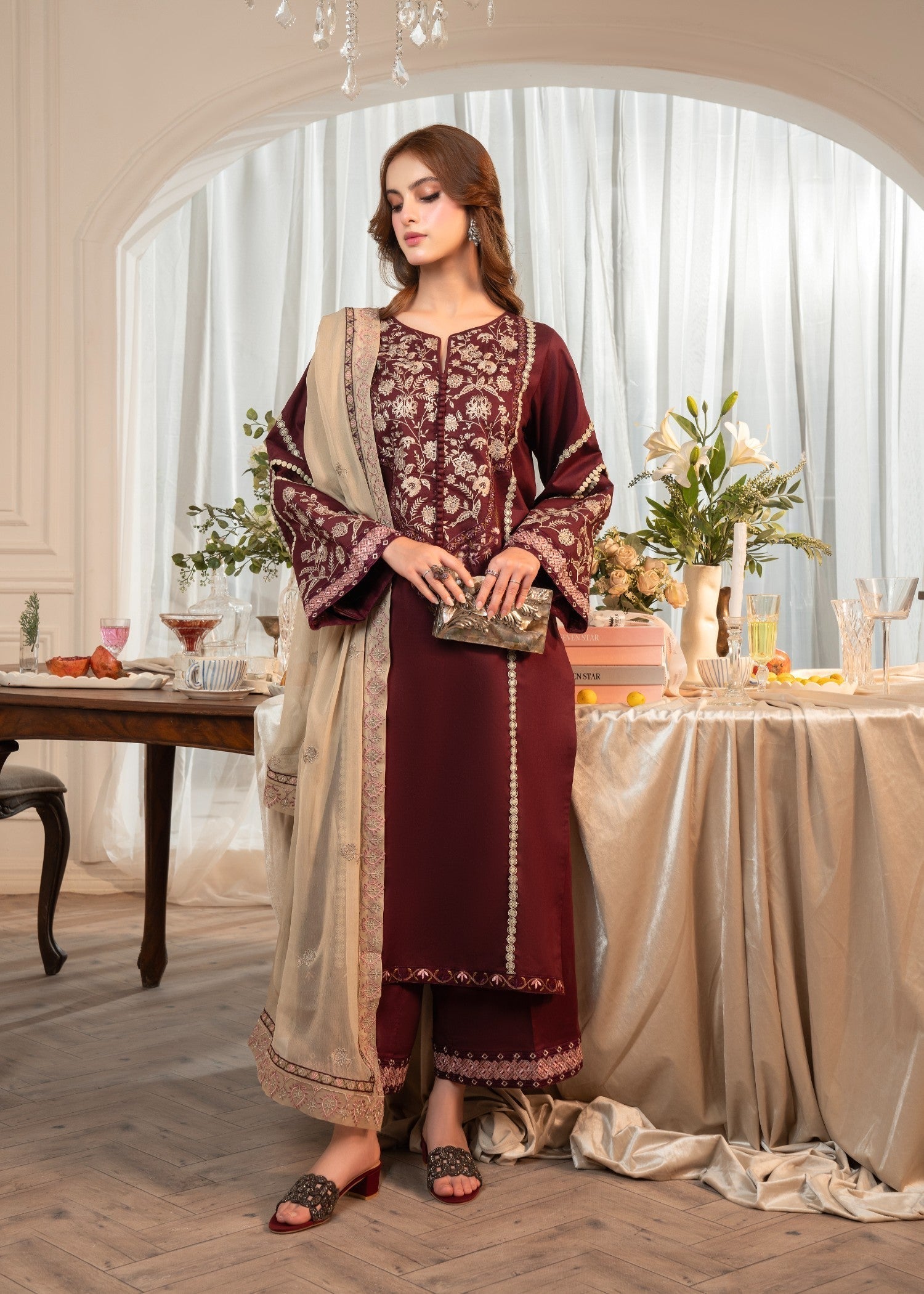 Maisa By Seven Star Luxury Embroidered | CLE 0204 Women 3pcs