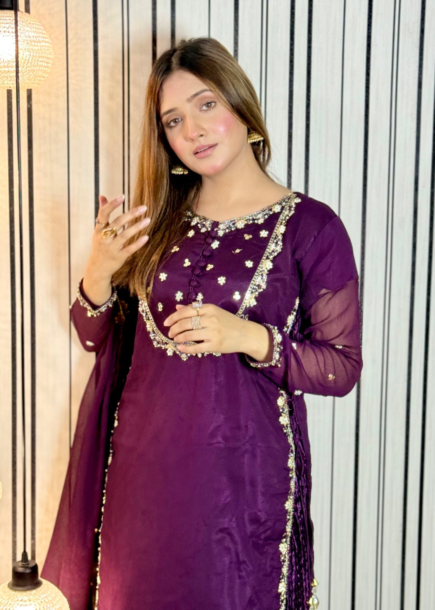 Suits By Sadia Purple crush Women 3pcs