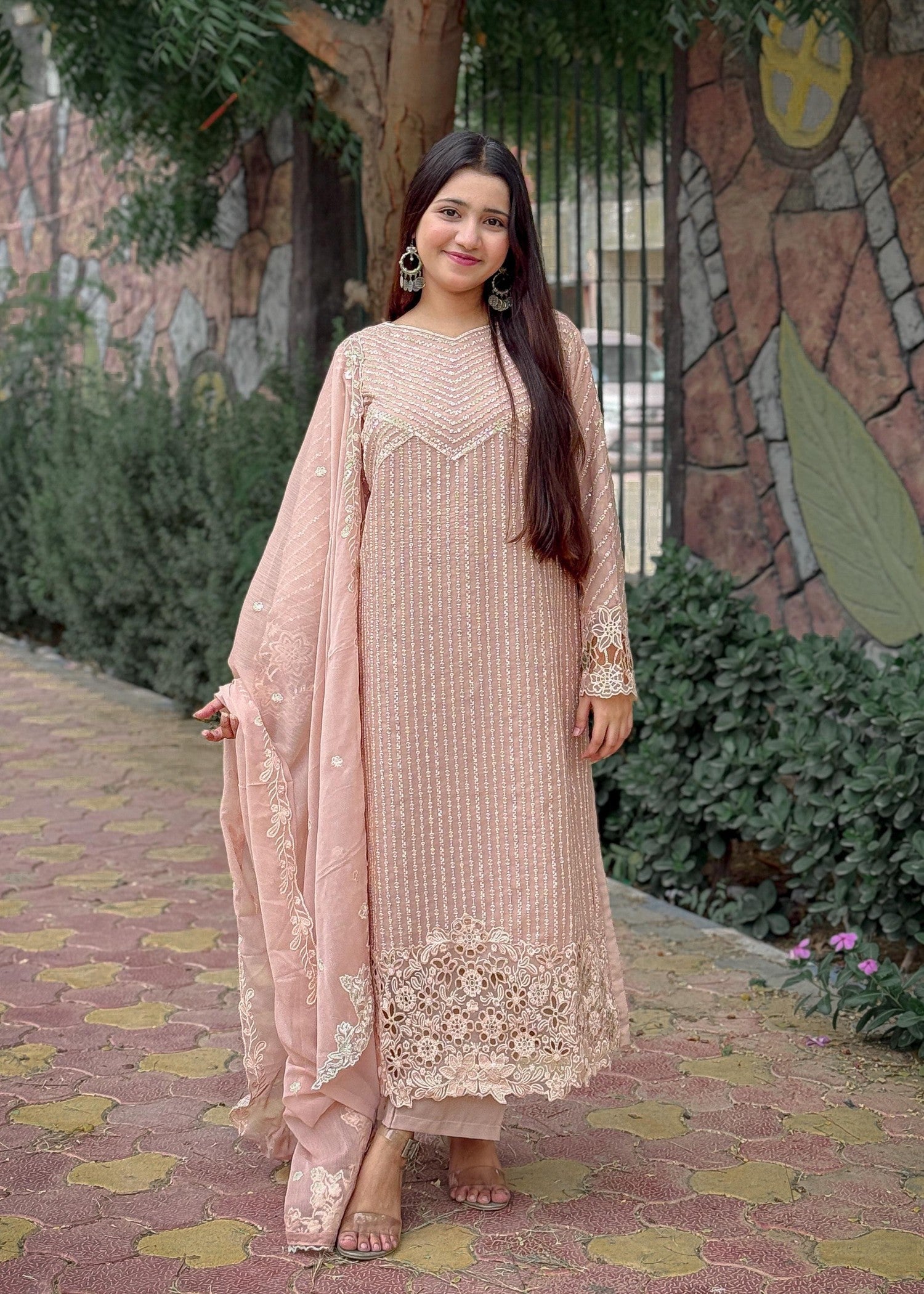 Inaaya Fashion Sunaira Pastel Pink Women 3pcs