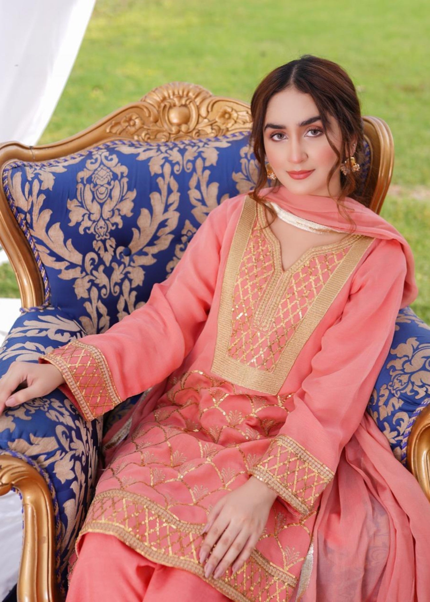 Akhrot Clothing Pink Festive Women 3pcs