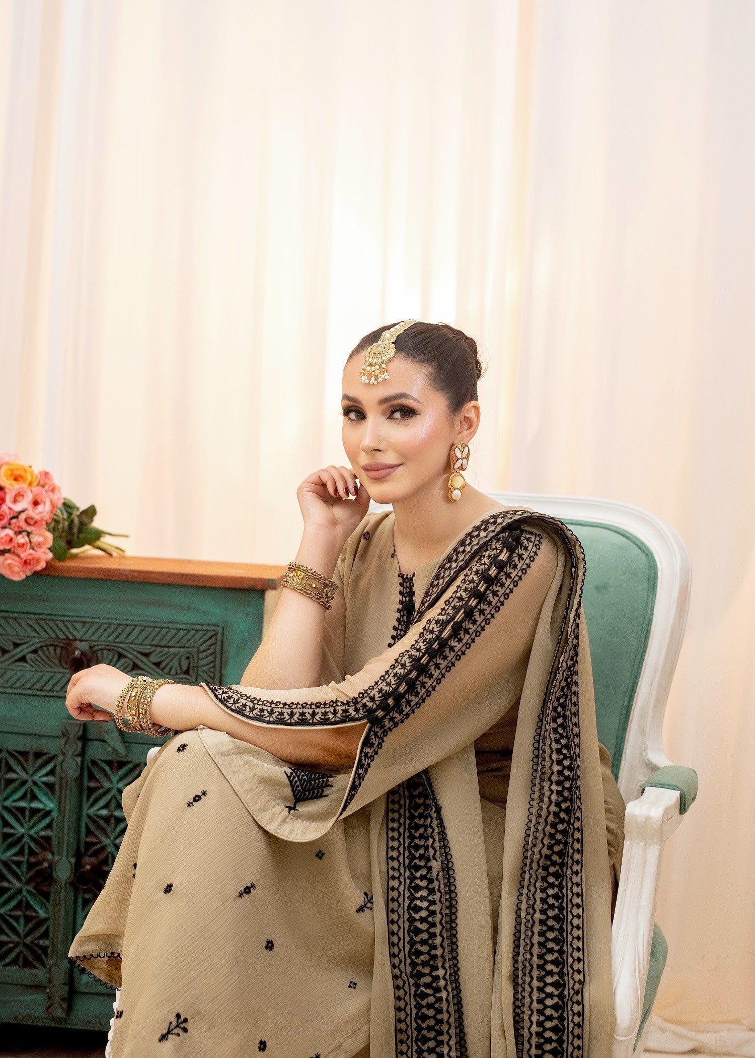 Alyssa BEIGE LADIES SUIT ALL302 Women 3pcs