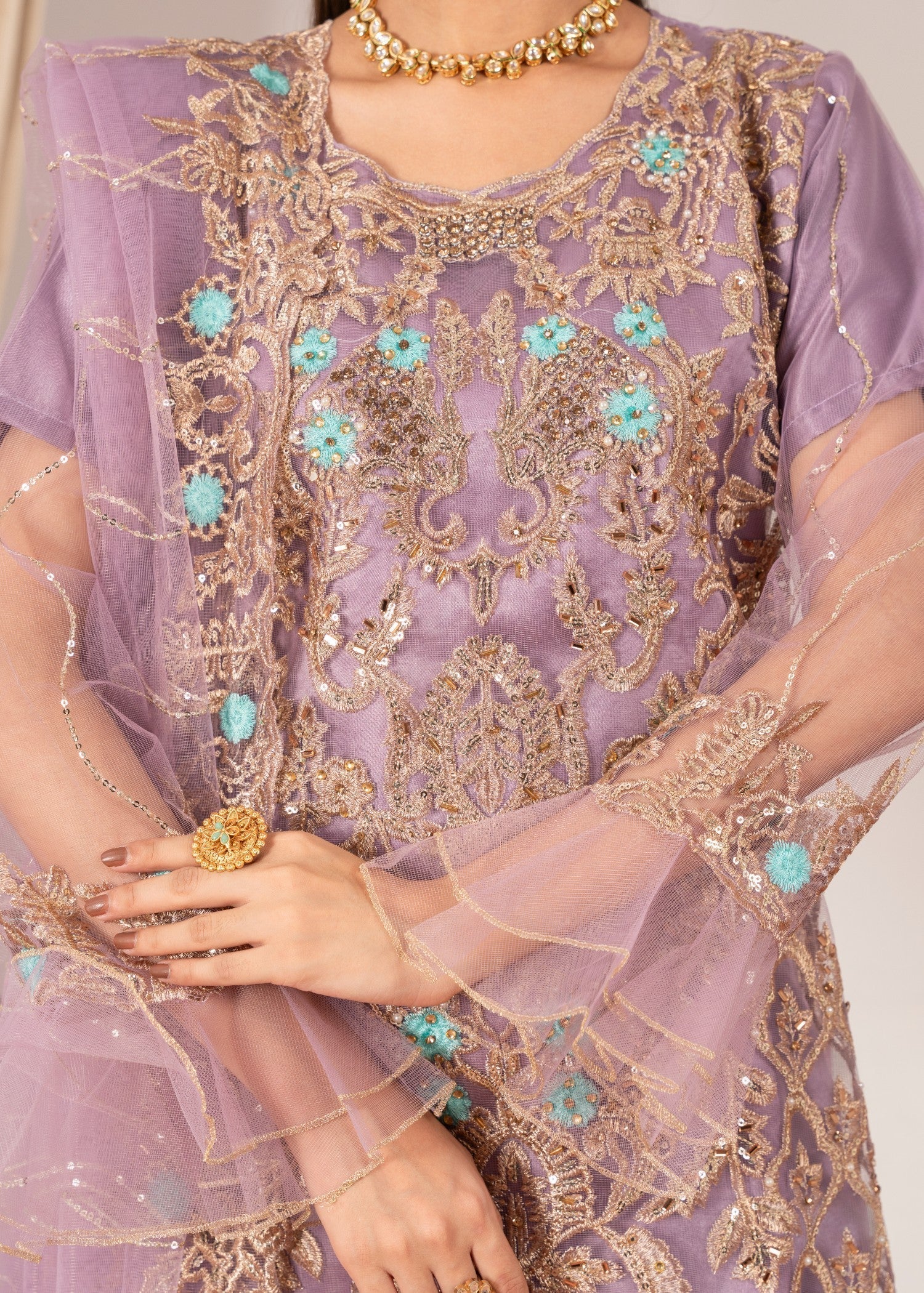 Four Season Boutique MALHAAR CRUSH MAUVE Women 3pcs