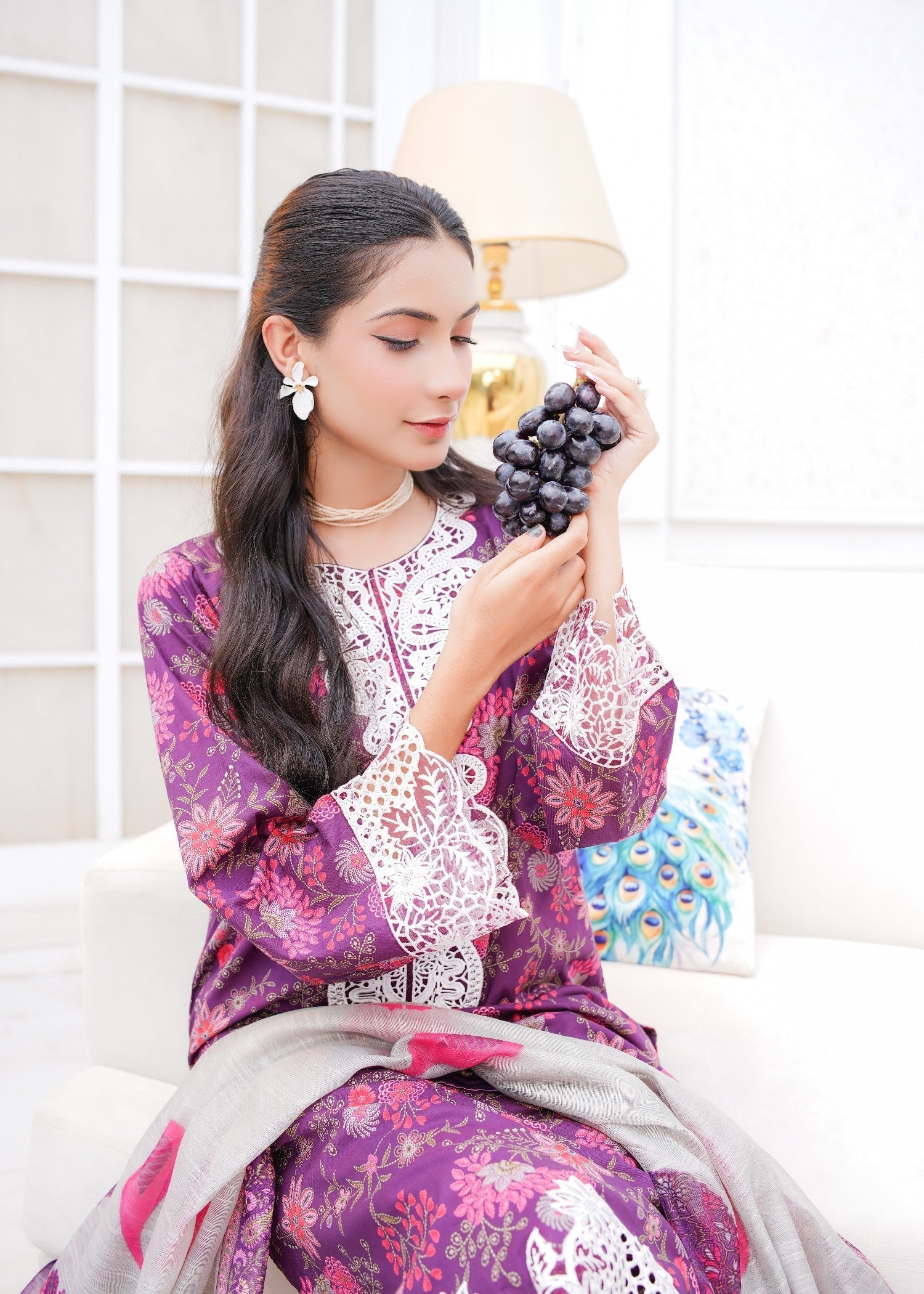 Safdar Embroidery Printed Pure Lawn Embroidered 08 Women 3pcs