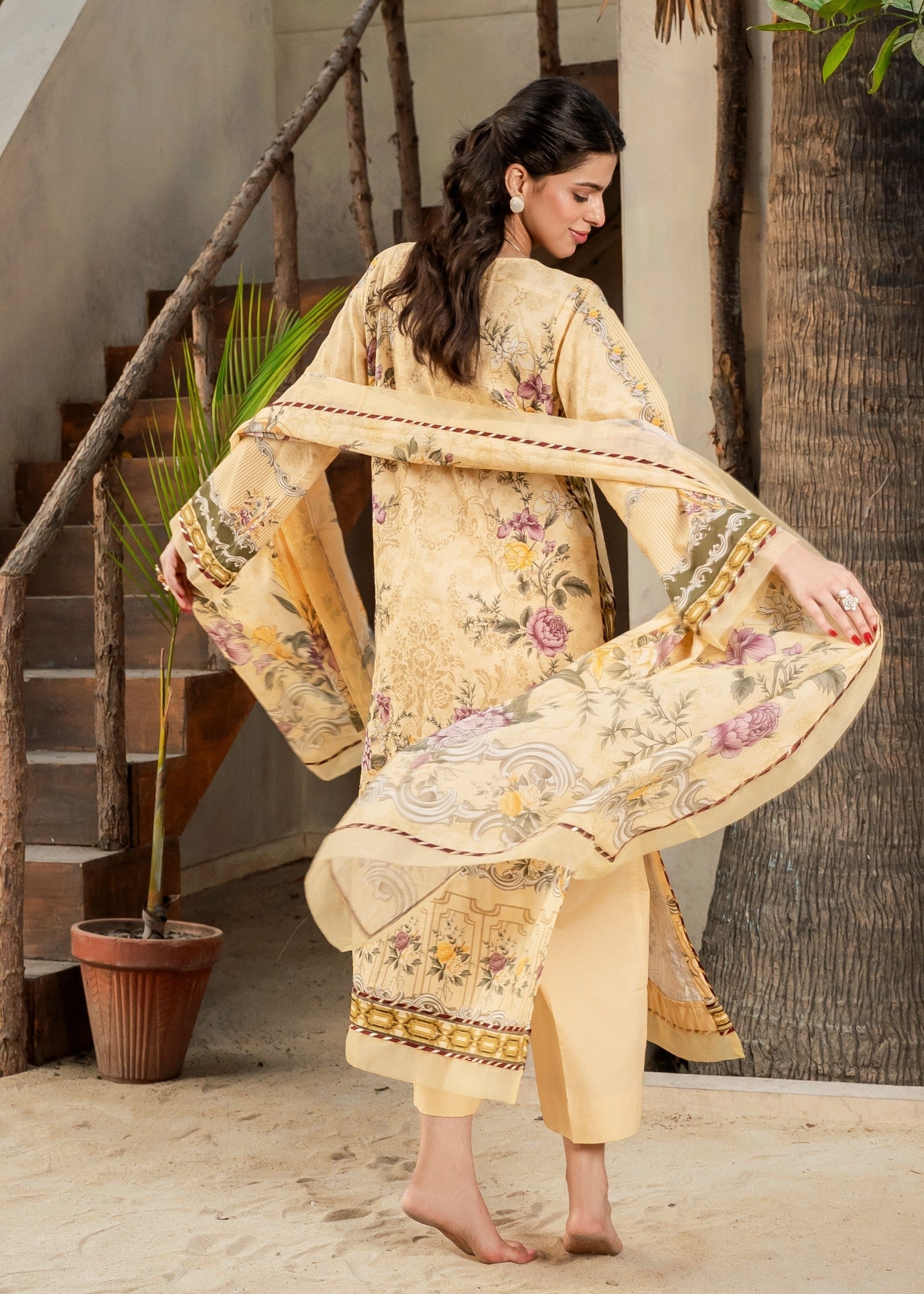 FIRDOUS Stitched Printed Lawn D138 Soleil Women 3pcs