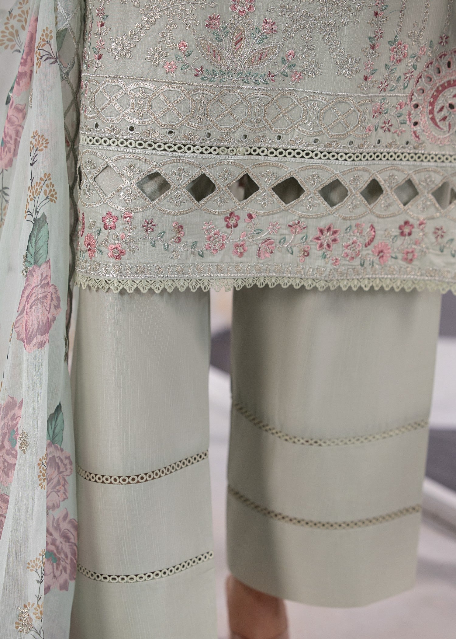 Bin Tayyab (BT006287 PST GRN) Women 3pcs