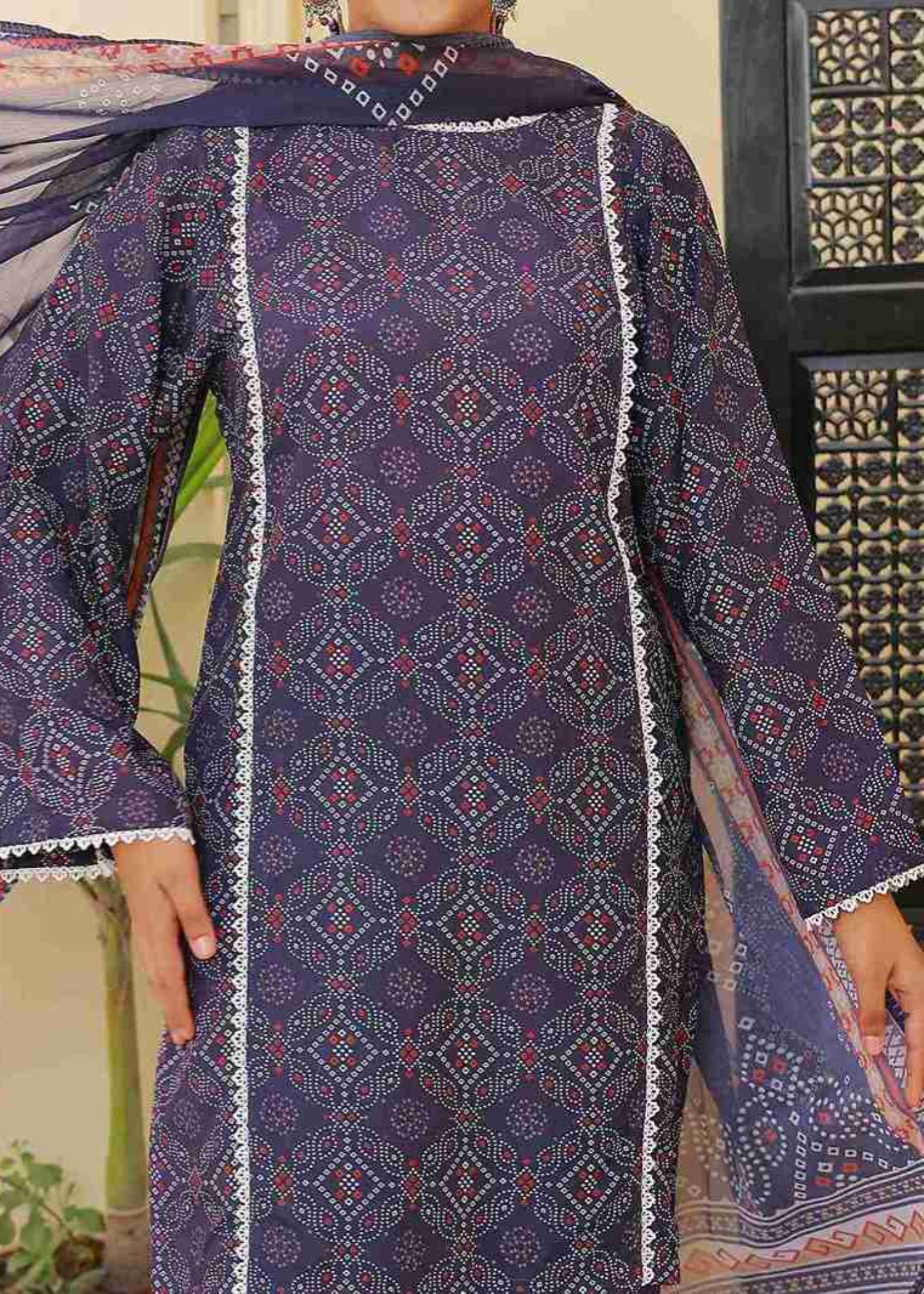 Zuruj Pret Neel Tara ( Farshi Shalwar ) Women 3pcs