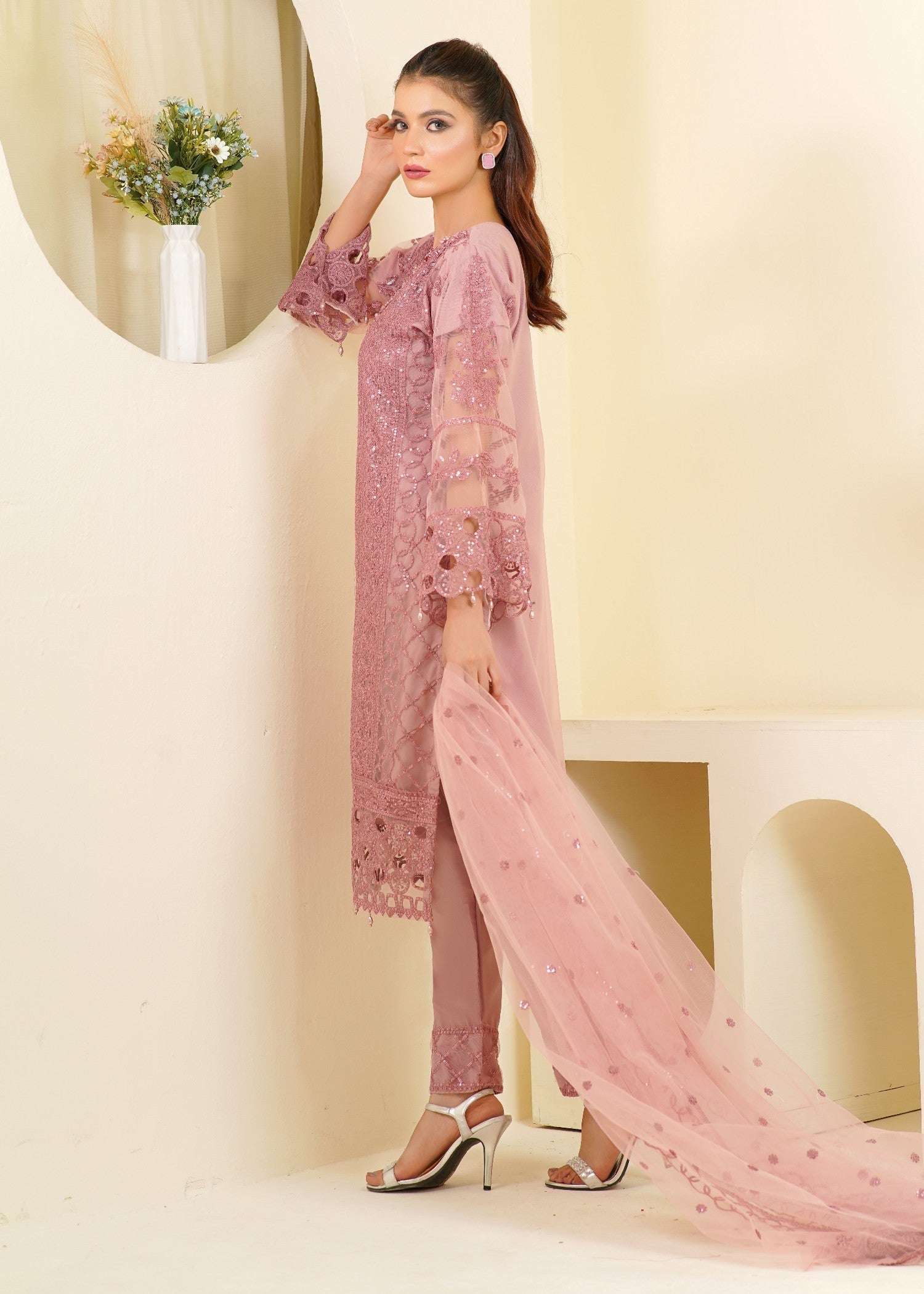 Rangoon Clothing Guluna Pastel Pink Women 3pcs