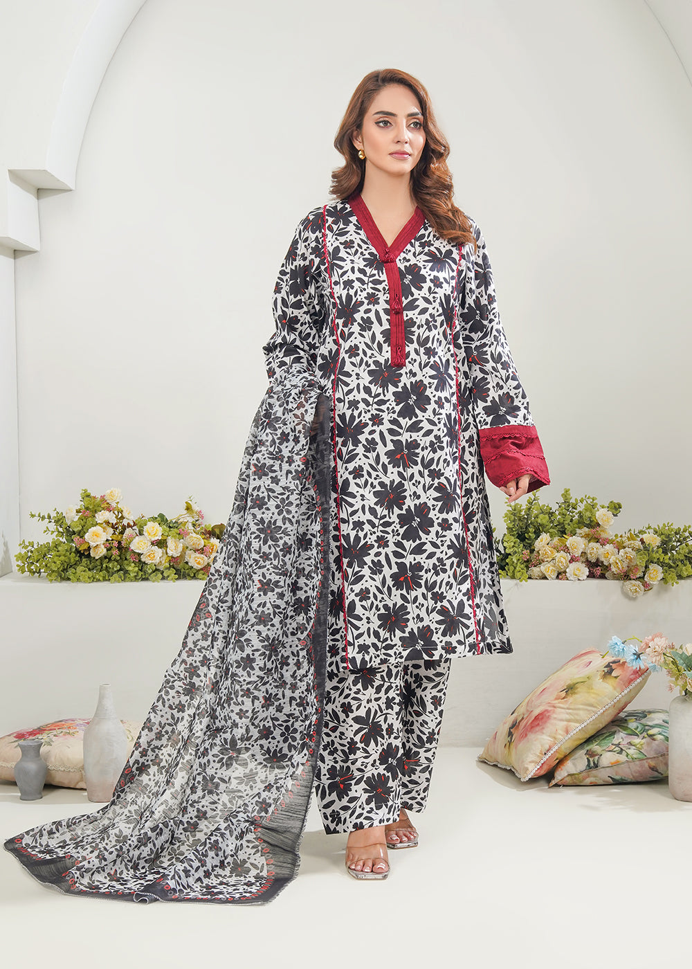 Elara Official Noir Bloom Printed Women 3pcs