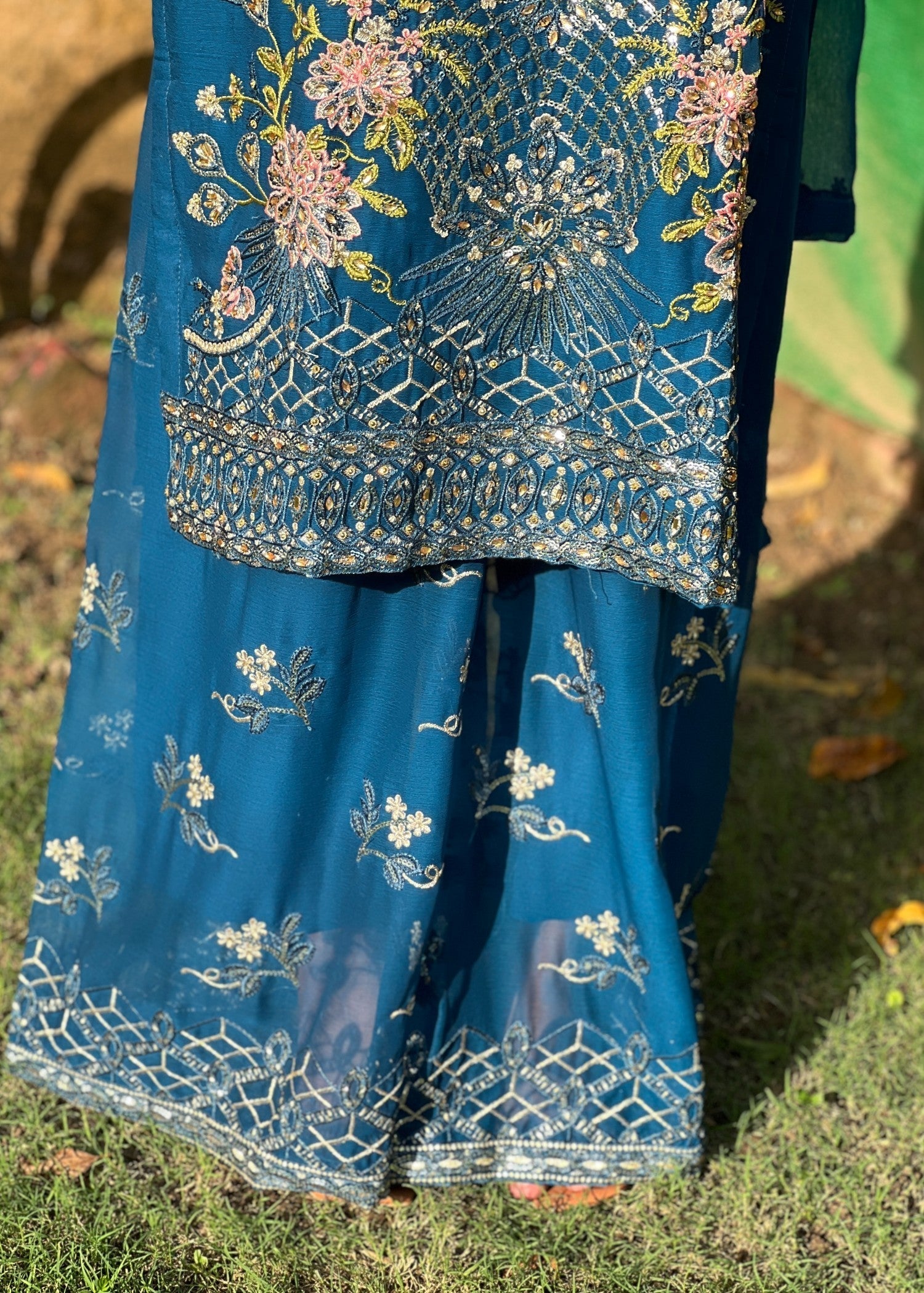 Four Season Boutique PINEAPPLE CHIFFON TEAL Women 3pcs