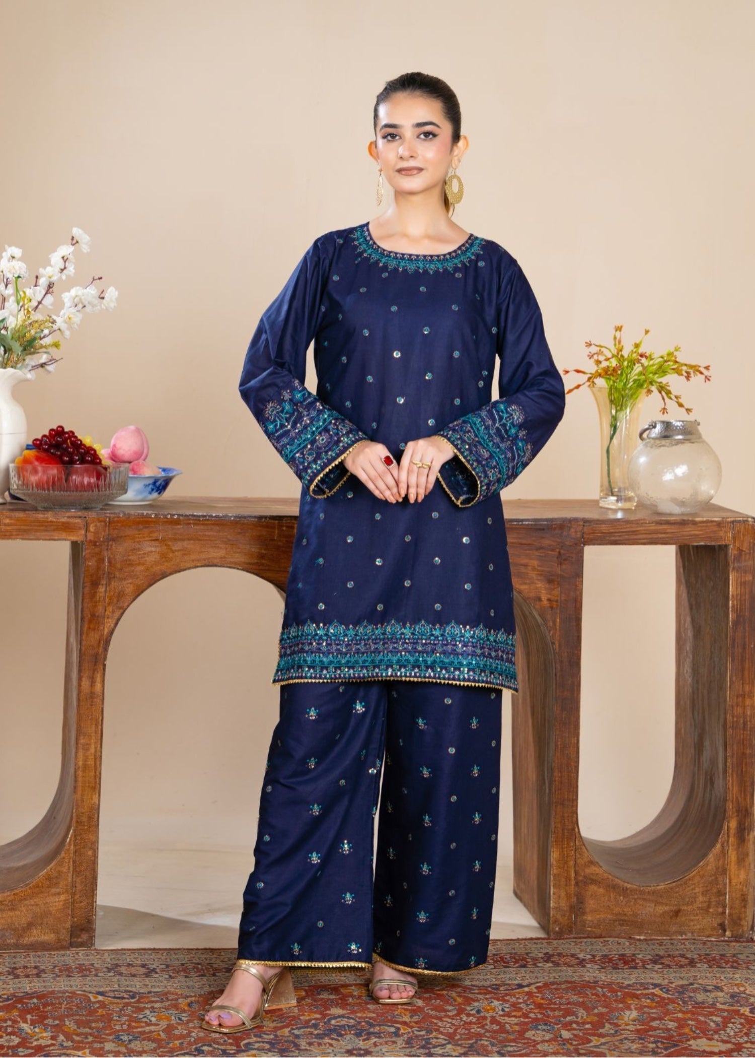 Zeenat & Zoha Navy Formal Women 3pcs